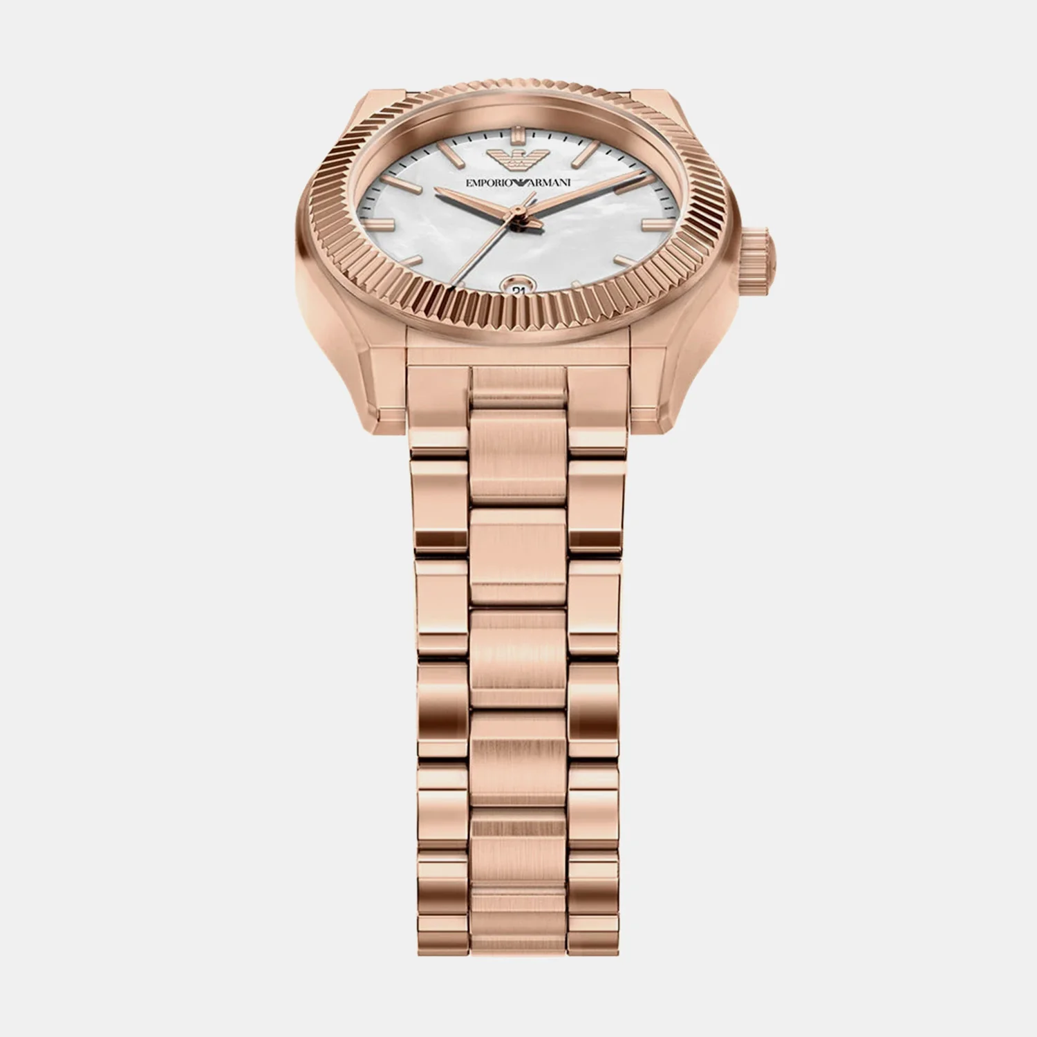 Women Quartz Mother Of Pearl Dial Analog Stainless Steel Watch AR11762 - Image 3