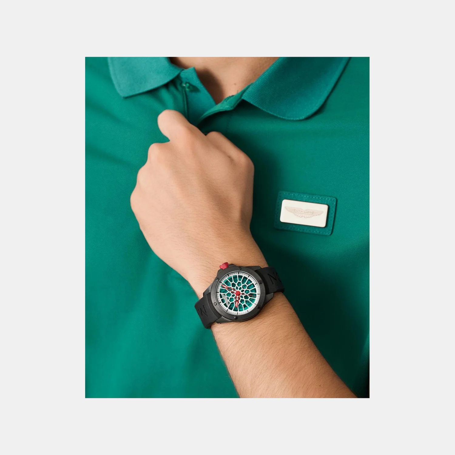 Aml Thrill Men Automatic Green Dial Analog Silicone Watch MTRR1F5023E - Image 5