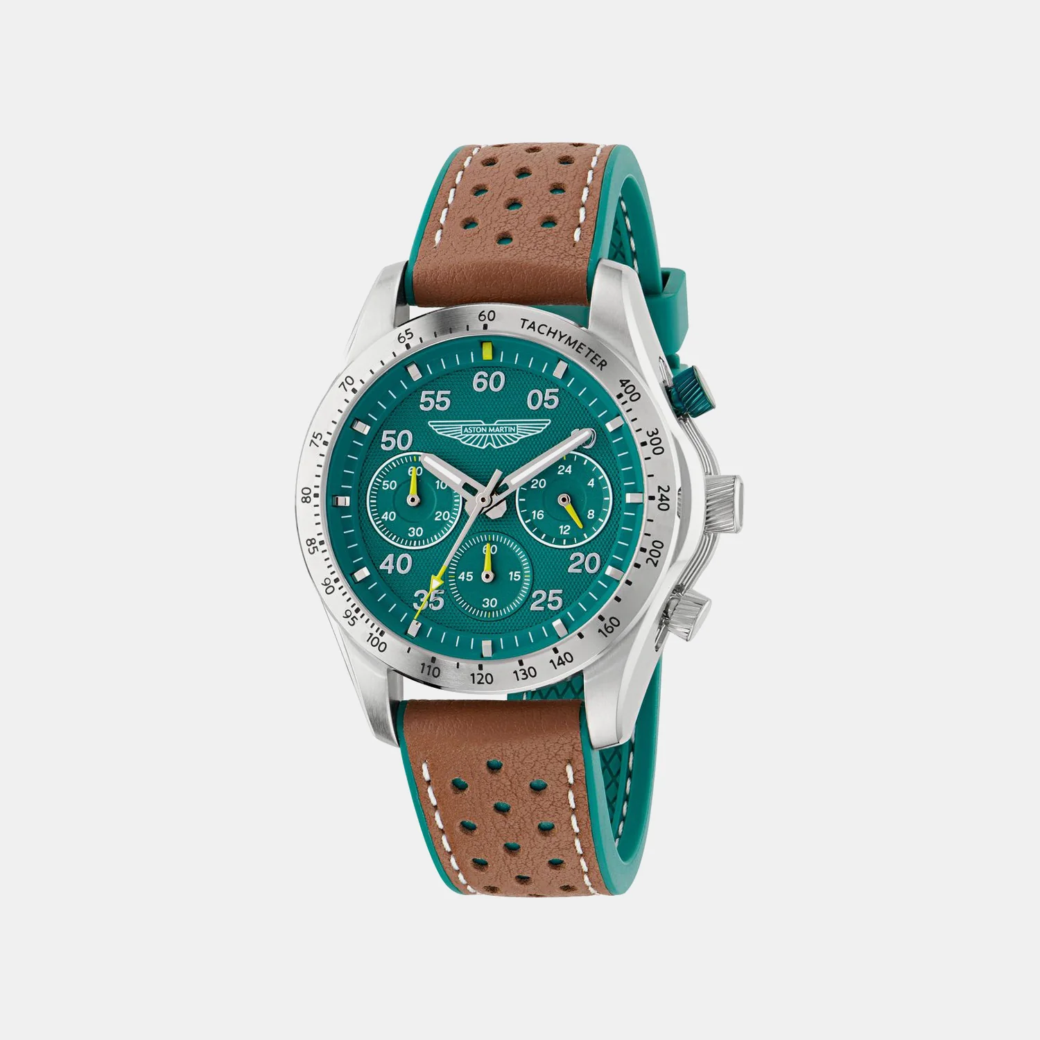 Aml Thrill Men Quartz Green Dial Chronograph Silicone Watch MTRS1F5013E - Image 4