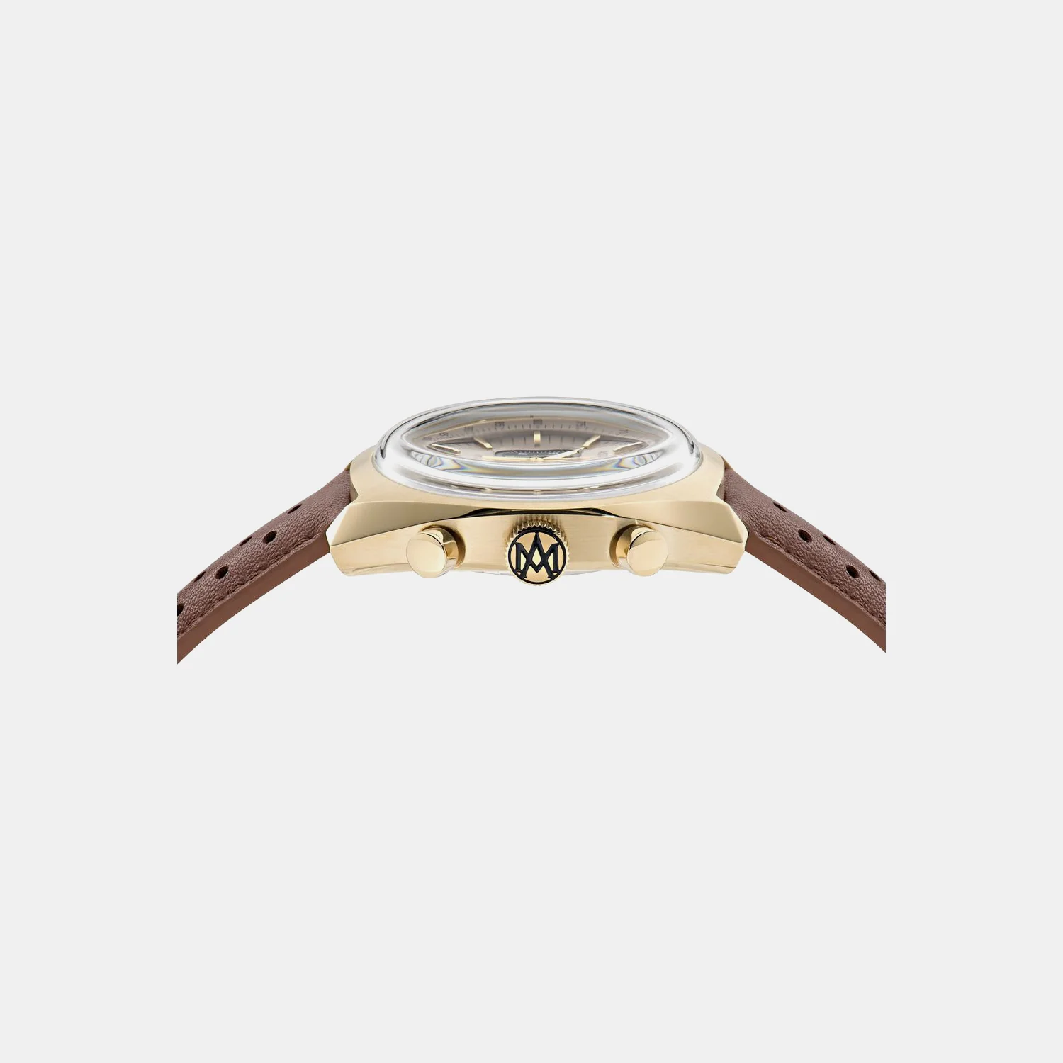 Aml Timeless Men Quartz Silver Dial Chronograph Leather Watch MTTS2F5023E - Image 2