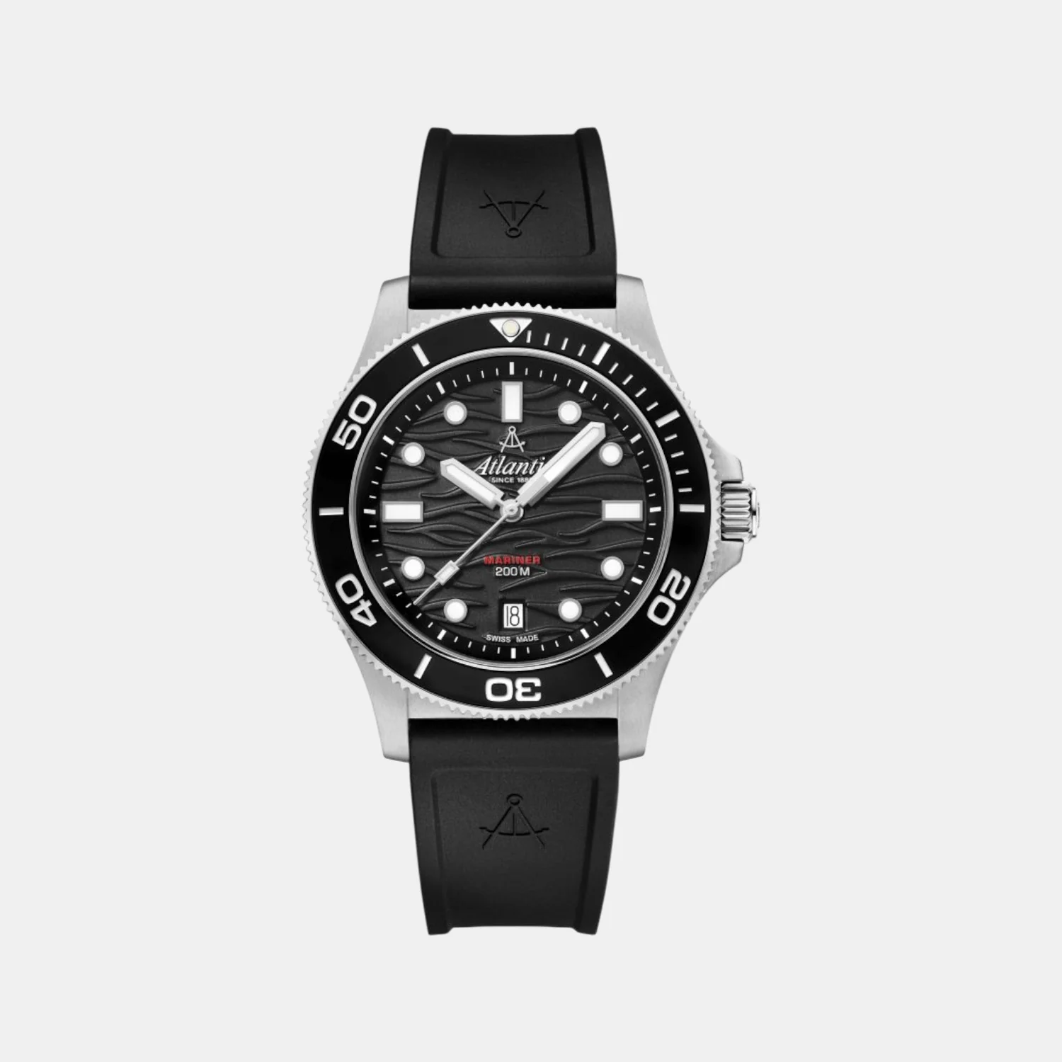 Mariner Men Quartz Black Dial Analog Rubber Watch 81371.41.69PU