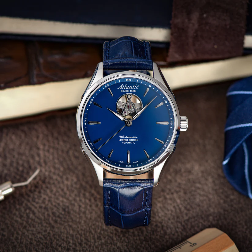 Men Automatic Blue Dial Analog Leather Watch 52780.41.51 - Image 6