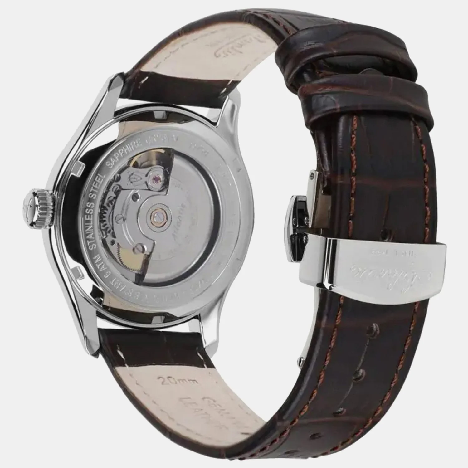 Men Automatic Cream Dial Analog Leather Watch 55750.41.95S - Image 6