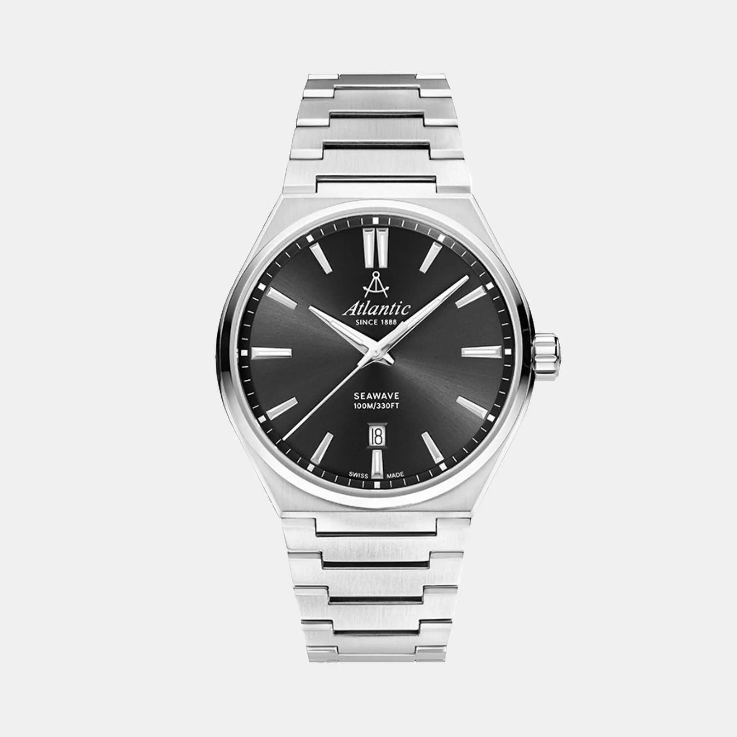 Men Quartz Black Dial Analog Stainless Steel Watch 58366.41.61 - Image 2