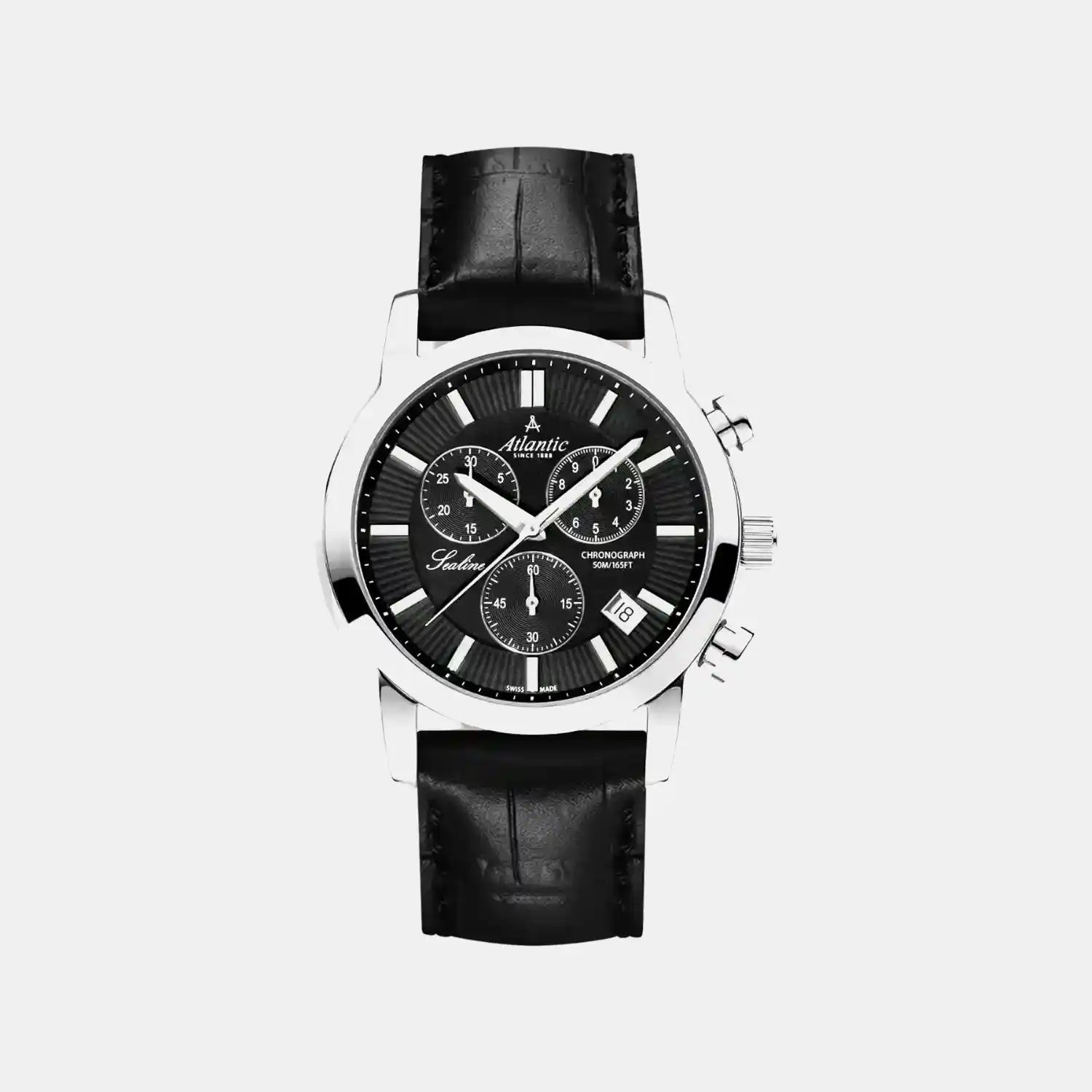 Men Quartz Black Dial Chronograph Stainless Steel Watch 62450.41.61