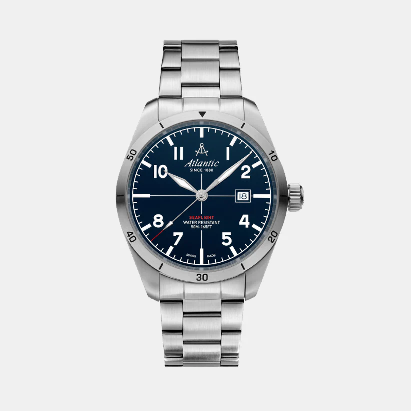 Men Quartz Blue Dial Analog Stainless Steel Watch 70356.41.55