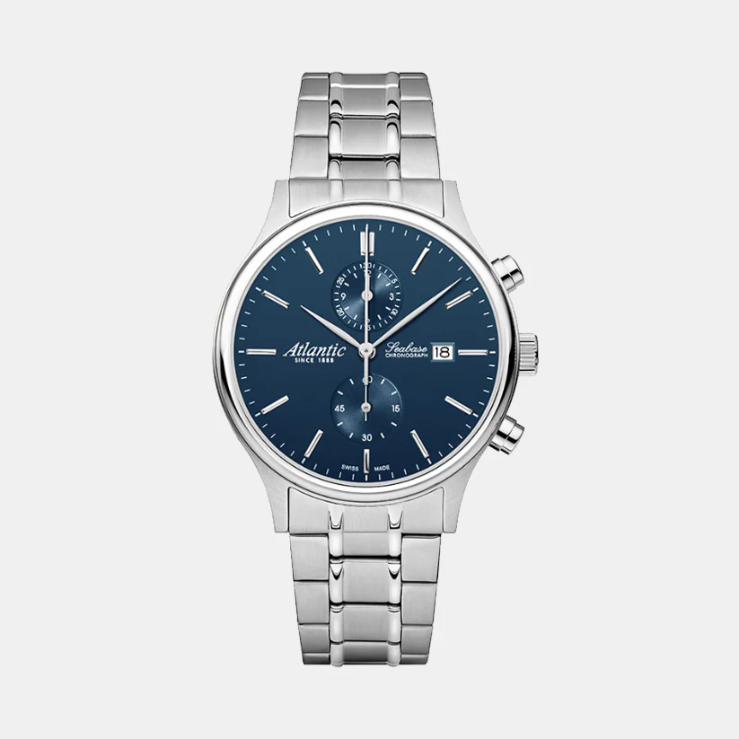 Men Quartz Blue Dial Chronograph Stainless Steel Watch 64457.41.51