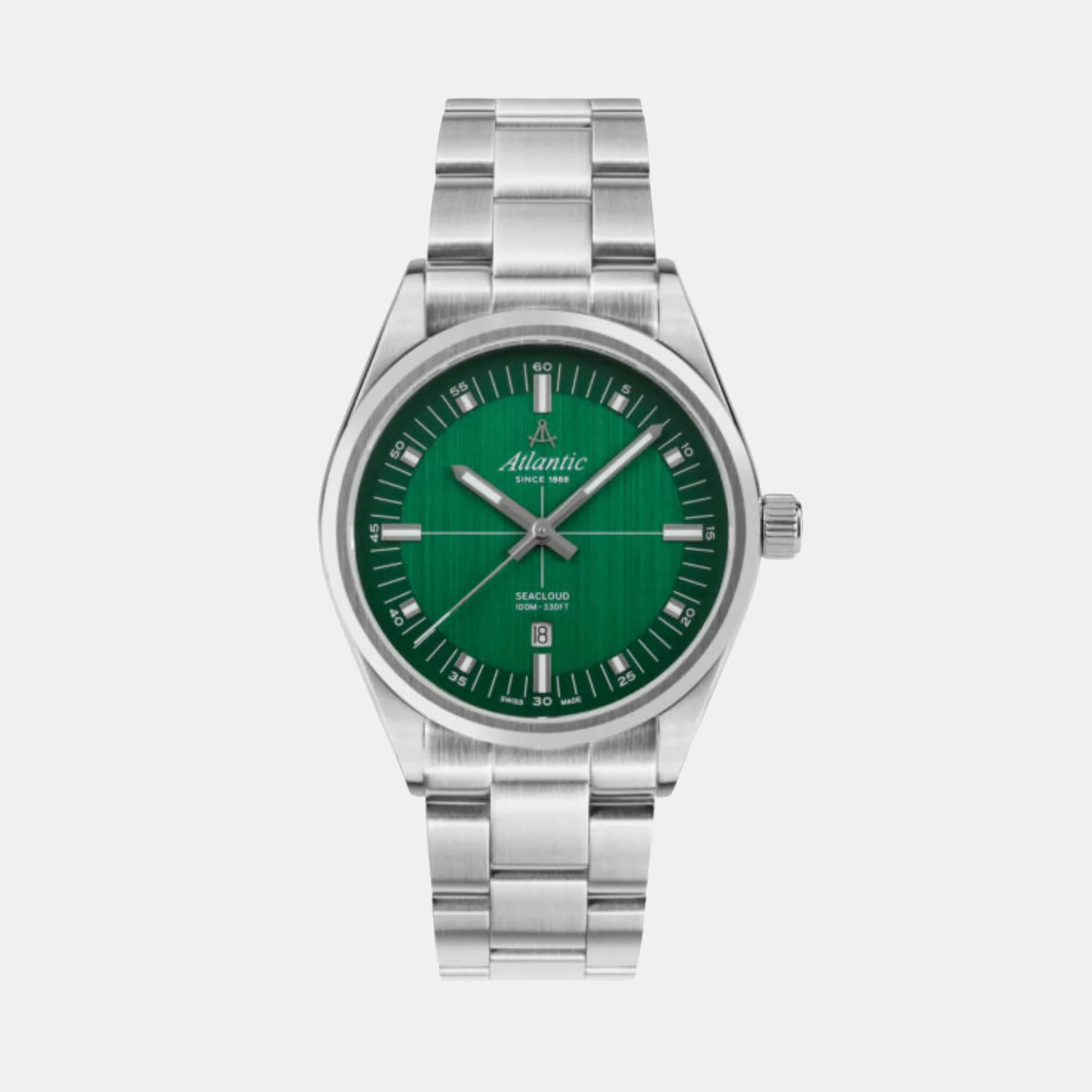 Men Quartz Green Dial Analog Stainless Steel Watch 73366.41.71 - Image 2