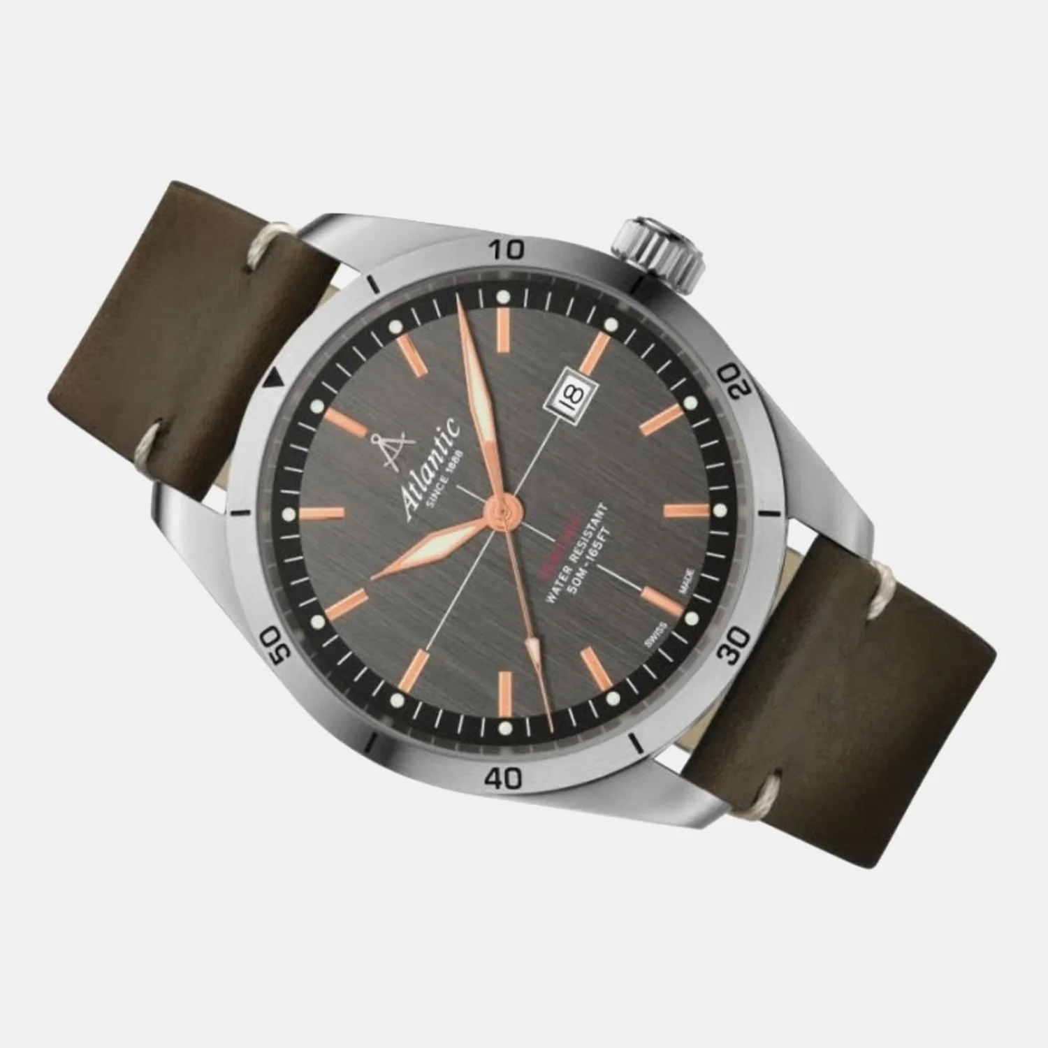 Men Quartz Grey Dial Analog Leather Watch 70351.41.41R - Image 3
