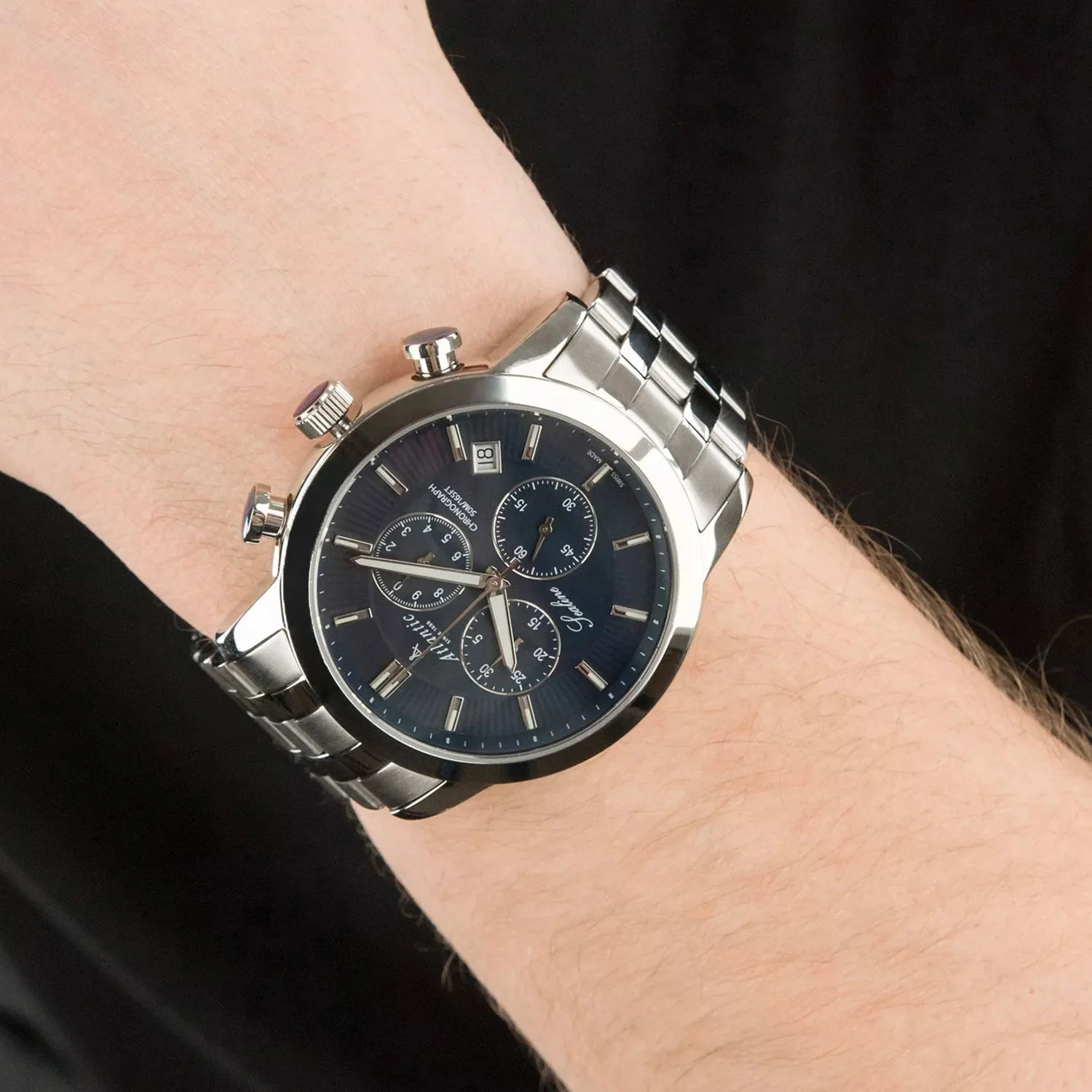 Sealine Men Quartz Blue Dial Chronograph Stainless Steel Watch 62455.41.51 - Image 4