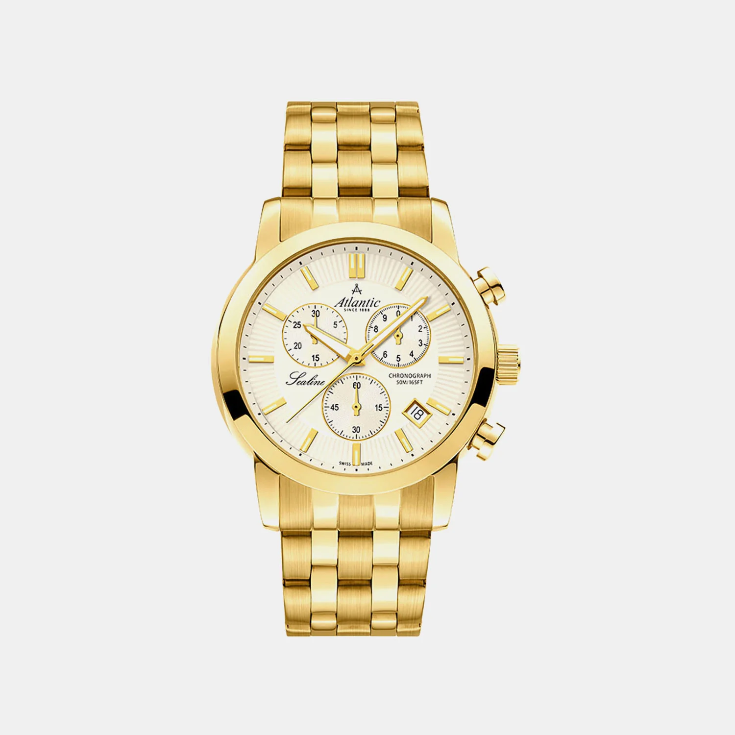 Sealine Men Quartz Champagne Dial Chronograph Steel Watch 62455.45.31