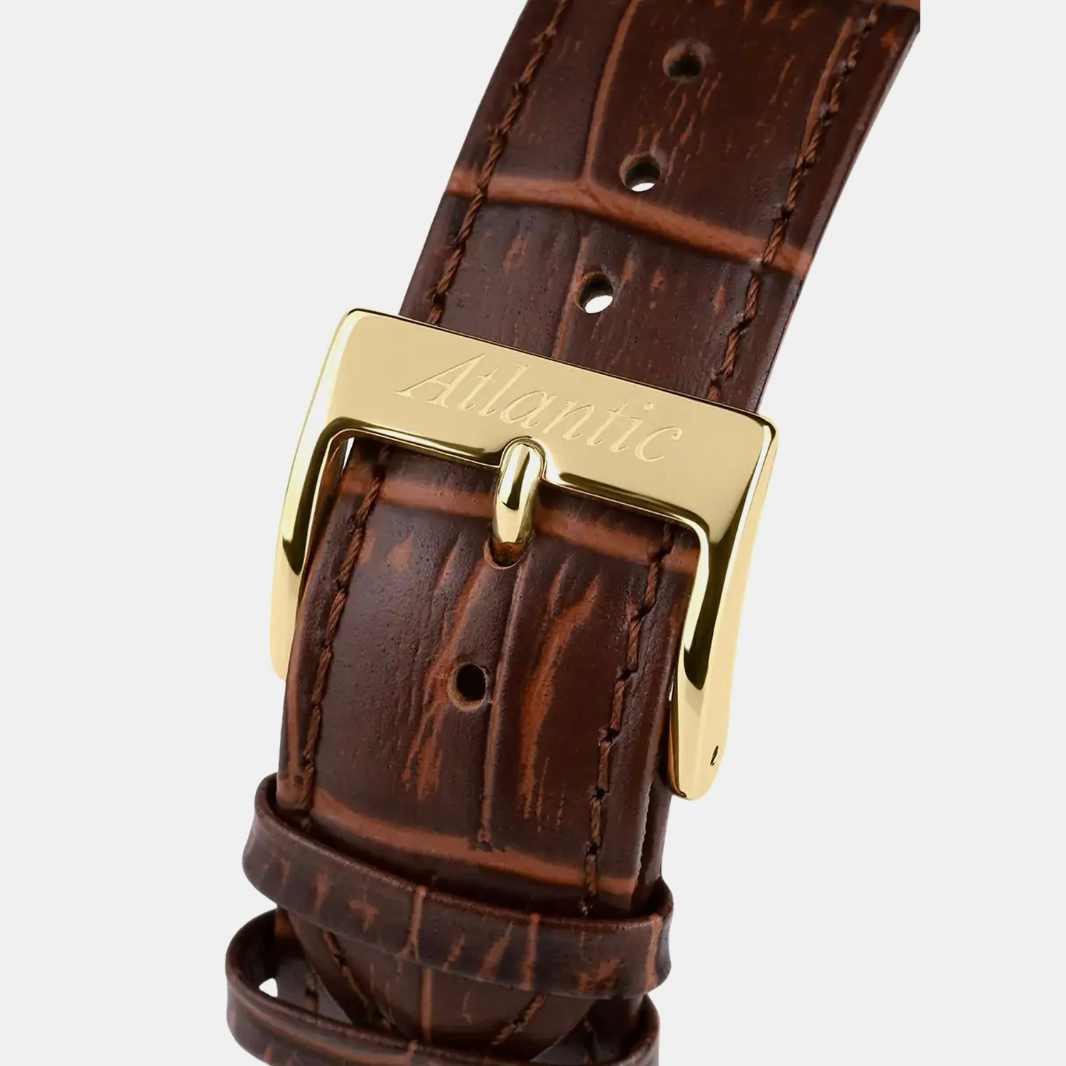 Seaport Men Quartz Gold Dial Analog Leather Watch 56352.45.31 - Image 2