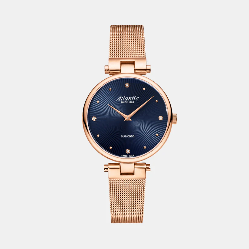 Women Quartz Blue Dial Analog Mesh Watch 29044.44.57MB