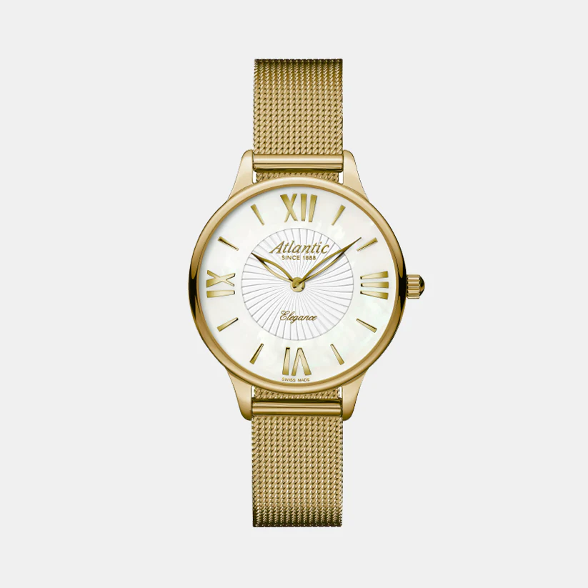 Women Quartz Mother Of Pearl Dial Analog Mesh Watch 29038.45.08MB