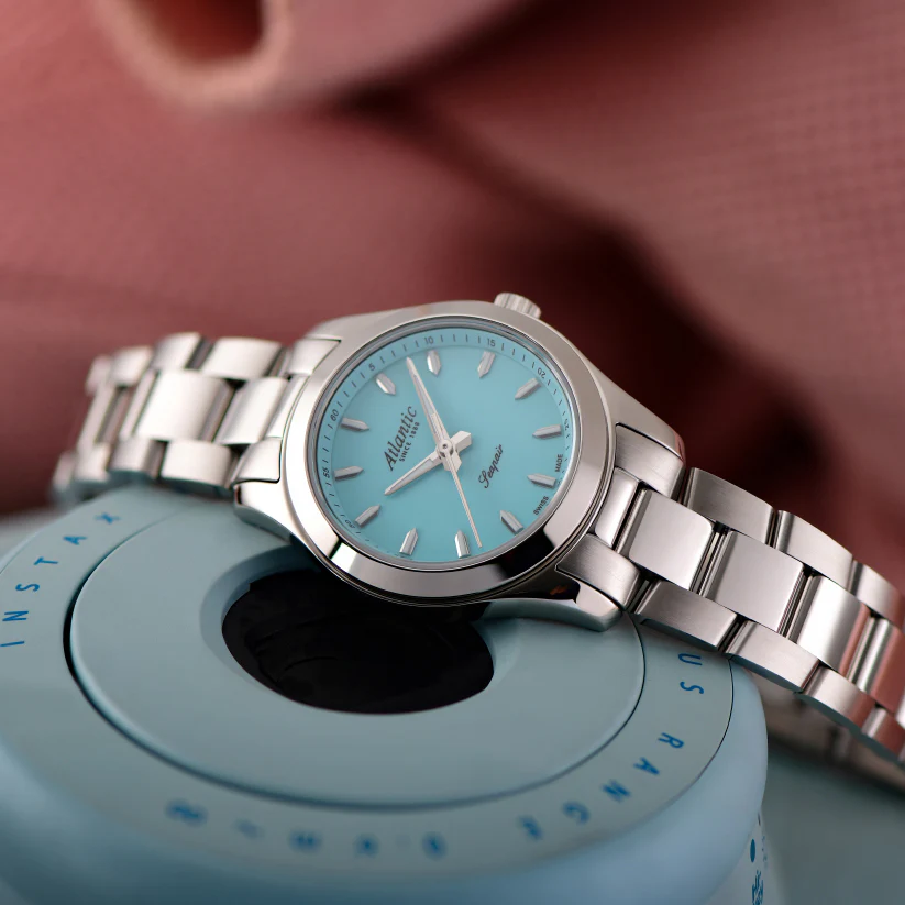 Women Quartz Turquoise Dial Analog Stainless Steel Watch 20335.41.91TQ - Image 2