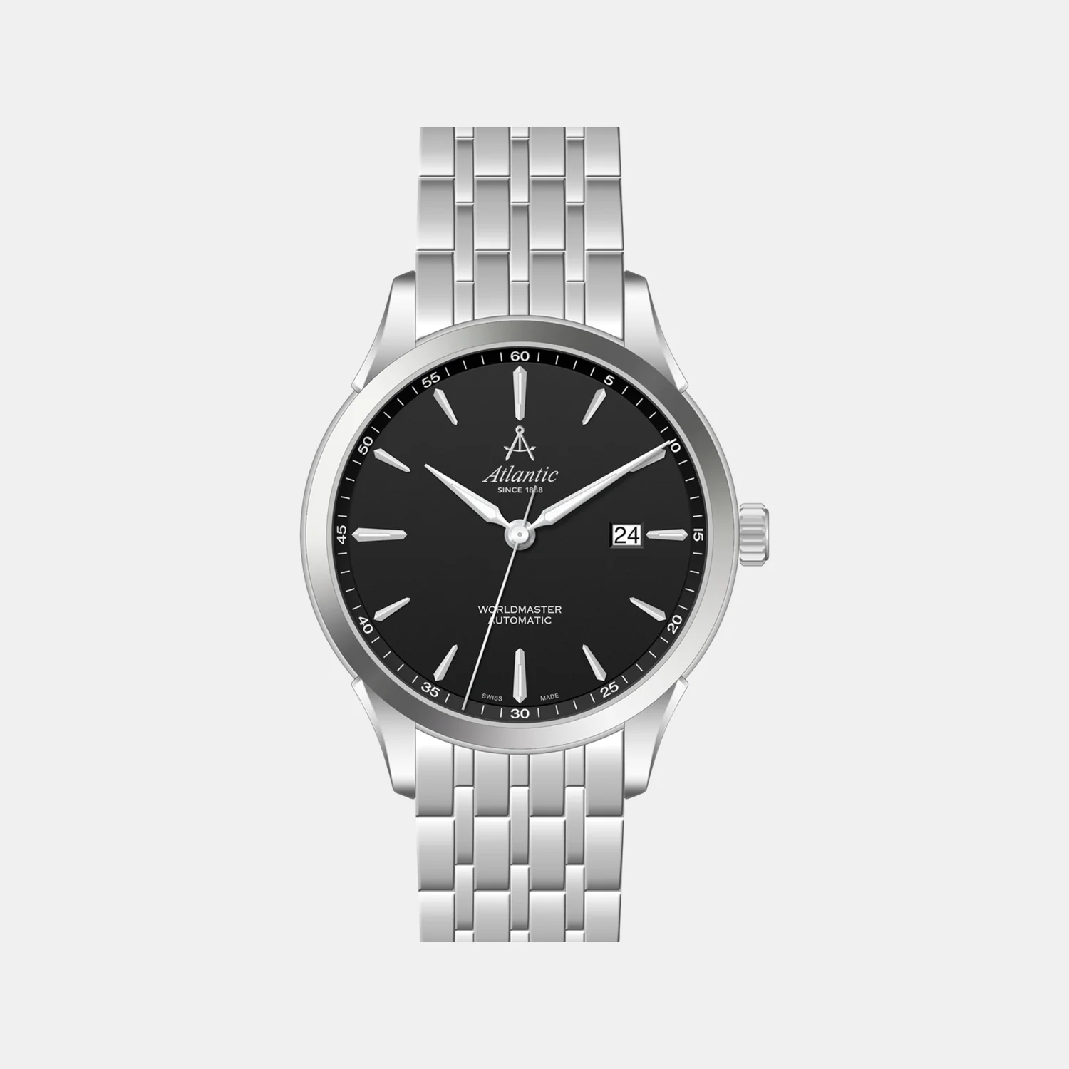 Worldmaster 1888 Automatic Men Automatic Black Dial Analog Stainless Steel Watch 52759.41.61SM