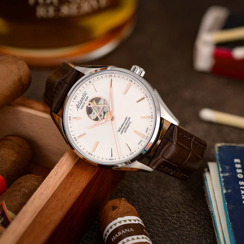 Worldmaster Open Heart Limited Edition Men Automatic White Dial Analog Leather Watch 52780.41.21R - Image 3