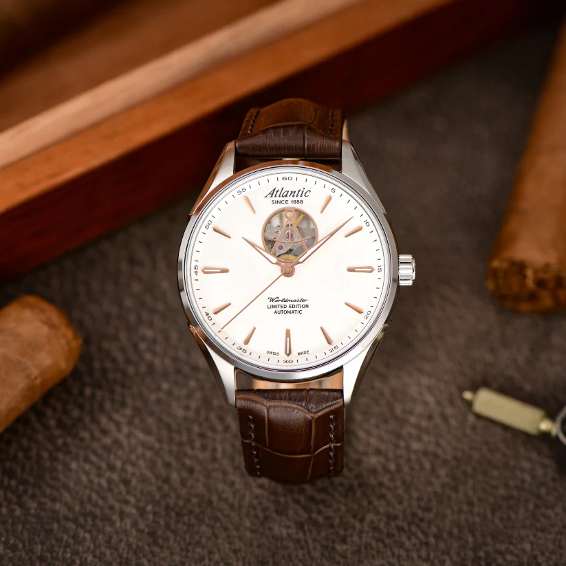 Worldmaster Open Heart Limited Edition Men Automatic White Dial Analog Leather Watch 52780.41.21R - Image 4