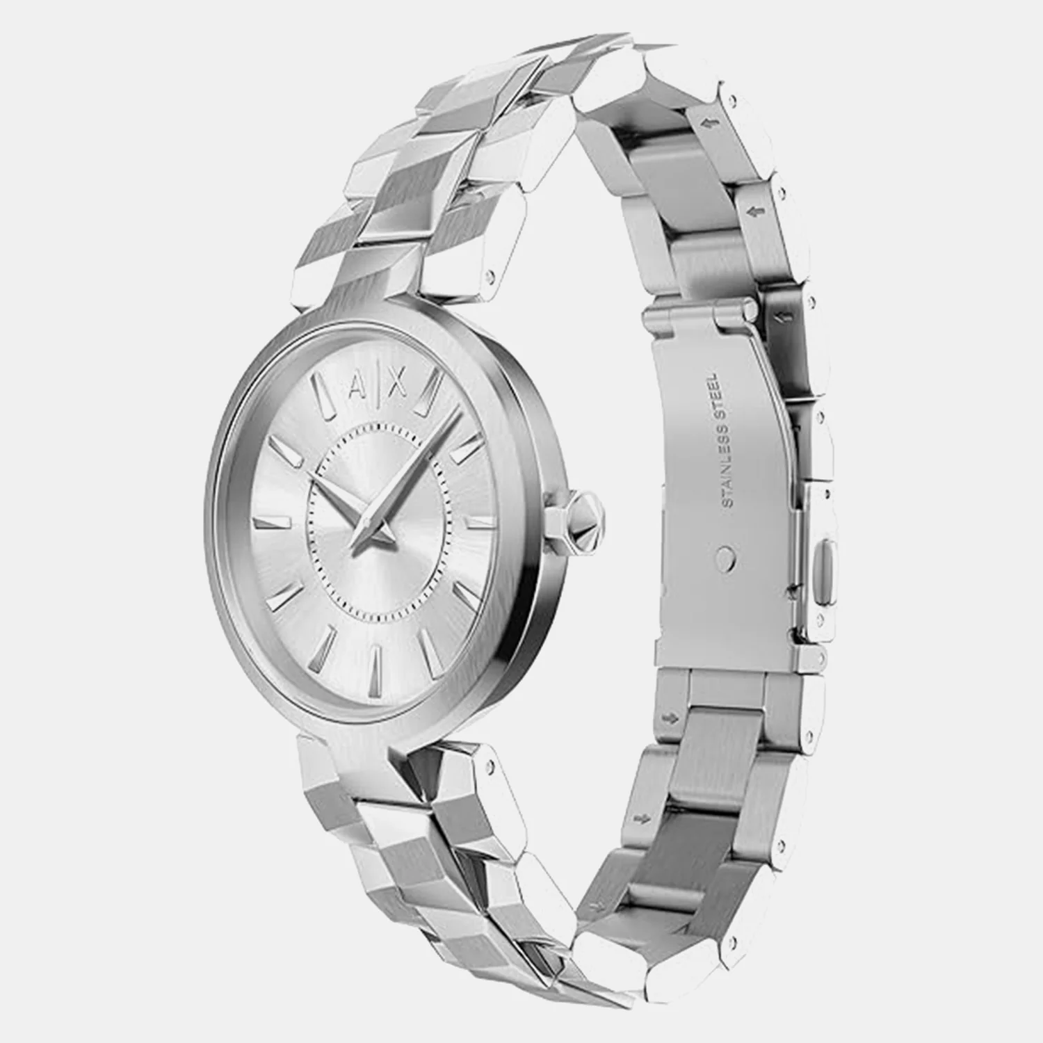 Women Quartz Silver Dial Analog Stainless Steel Watch AX4405 - Image 3