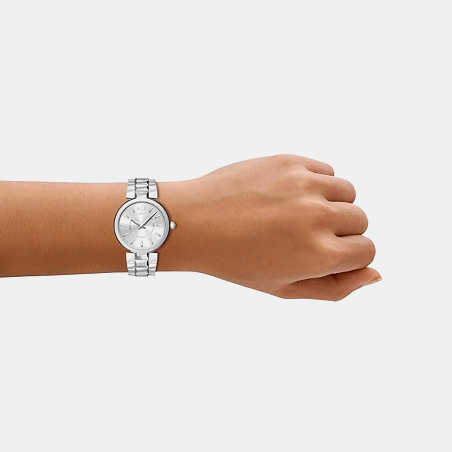 Women Quartz Silver Dial Analog Stainless Steel Watch AX4405 - Image 6