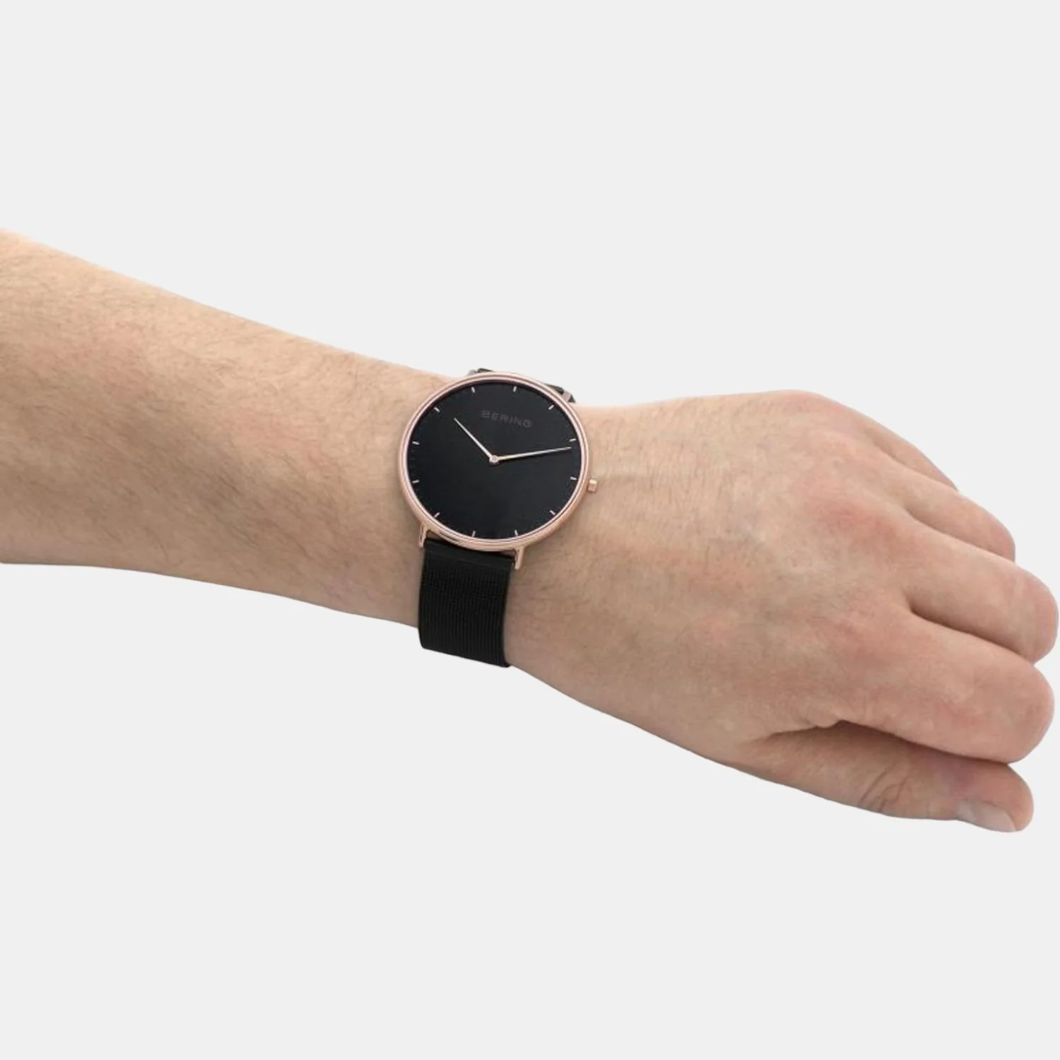 Unisex Black Analog Stainless Steel Watch 15739-166 - Image 5