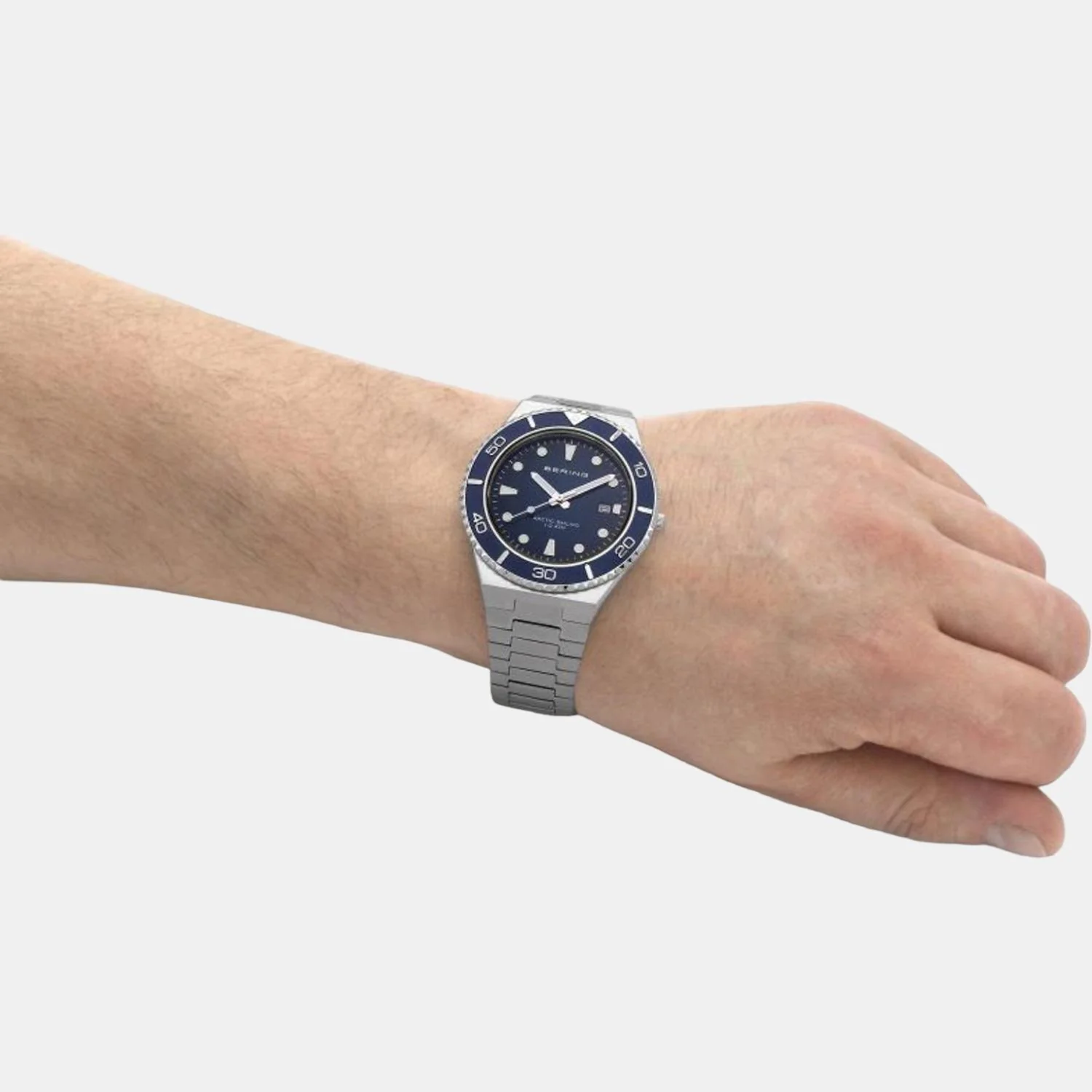 Men's Quartz Blue Dial Analog Stainless Steel Watch 18940-707 - Image 8