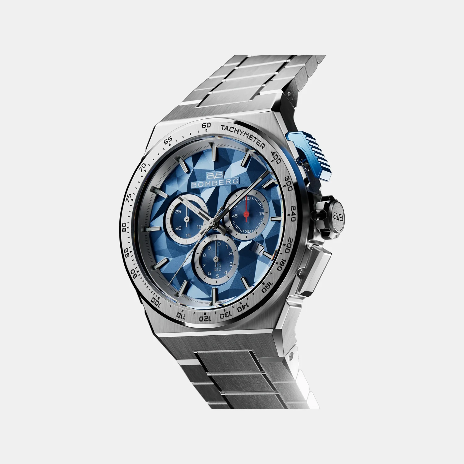 Apex Pulse Men Quartz Blue Dial Chronograph Stainless Steel Watch NT42CHSS.02-3.12 - Image 3