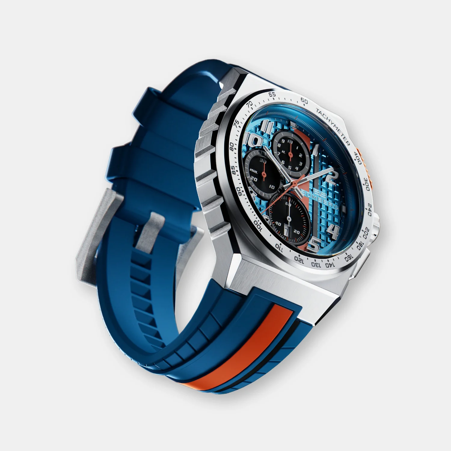 Apex Racing Men Quartz Blue Dial Chronograph Silicone Watch NT42CHSS.01-11.12 - Image 6