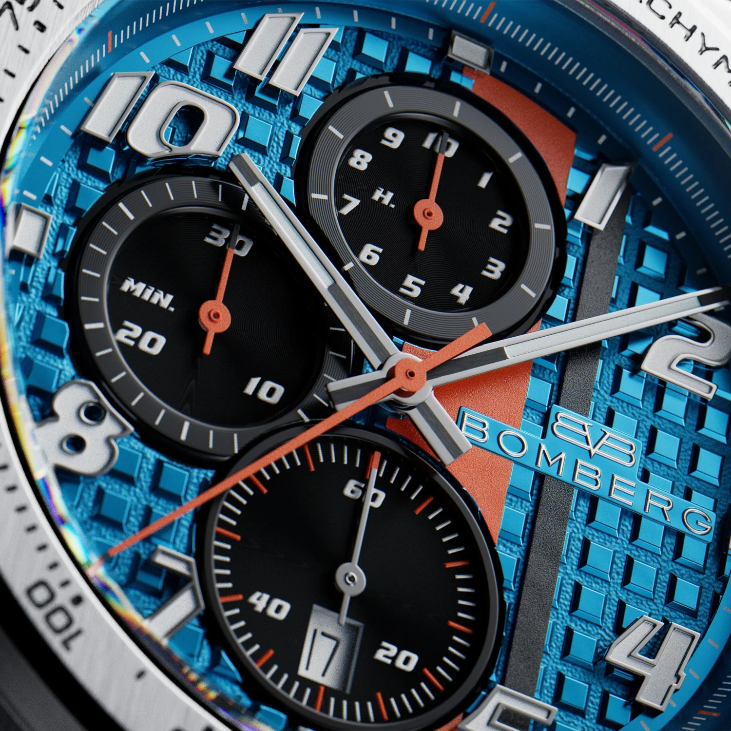 Apex Racing Men Quartz Blue Dial Chronograph Silicone Watch NT42CHSS.01-11.12 - Image 7