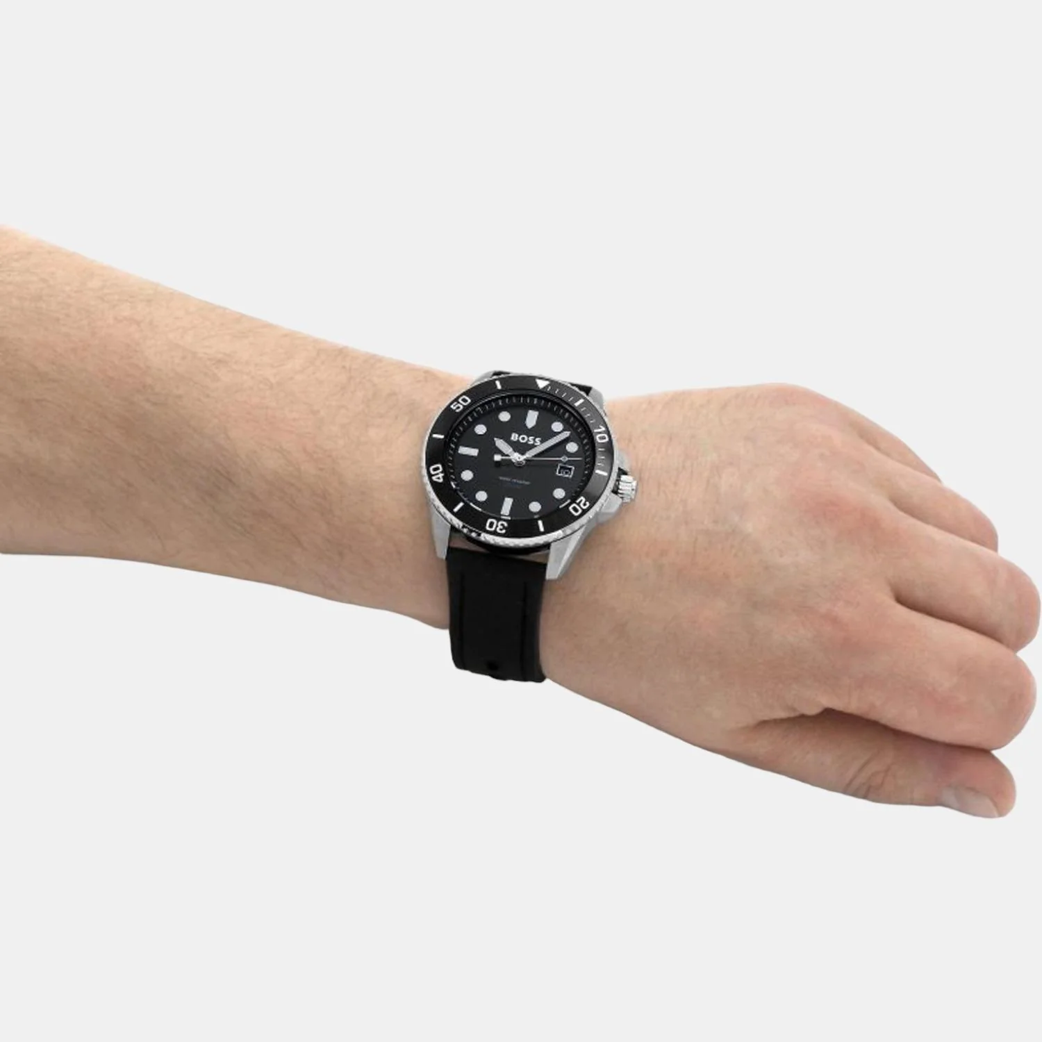 Ace Men Quartz Black Dial Analog Rubber Watch 1513913 - Image 7