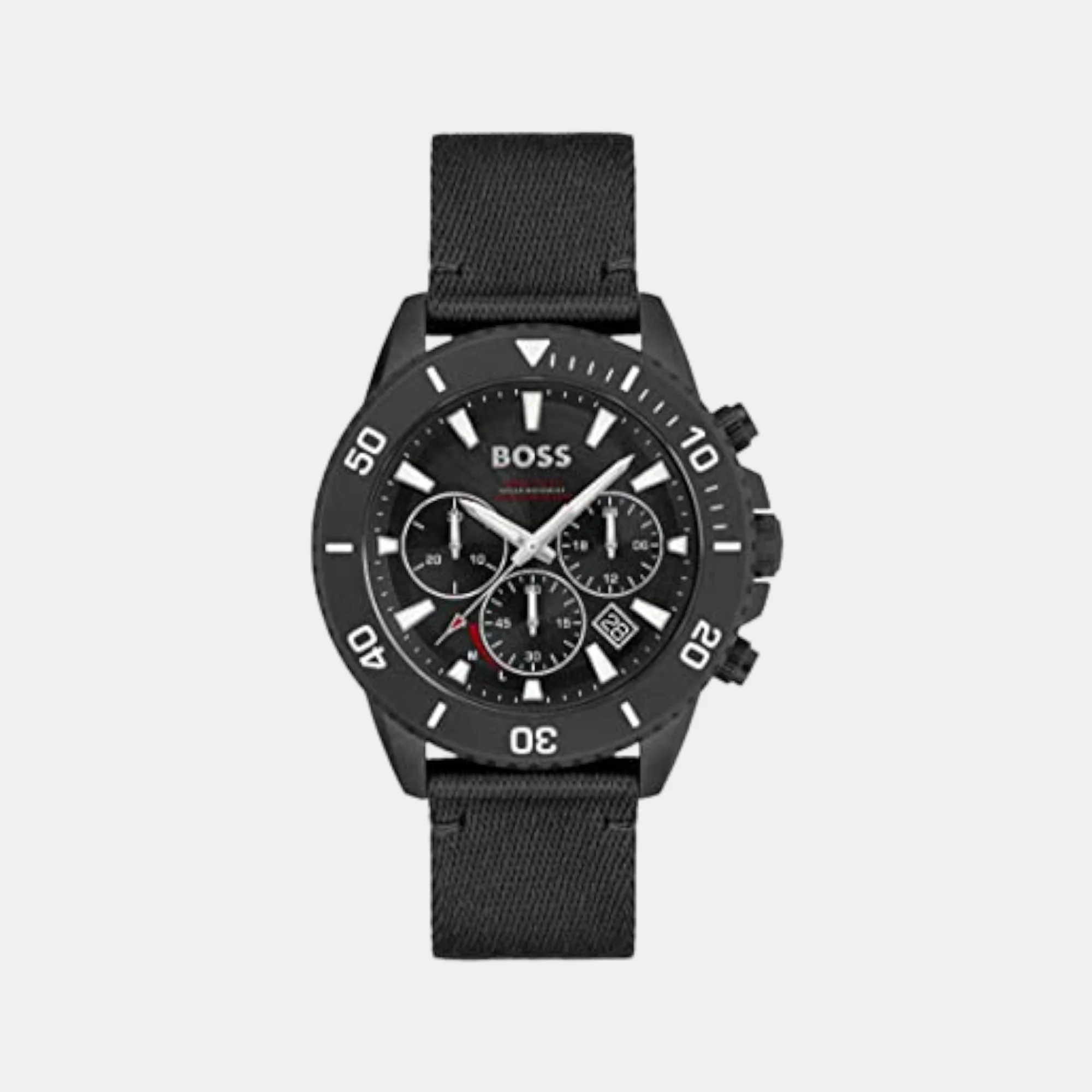 Admiral Men Quartz Black Dial Chronograph Leather Watch 1513918