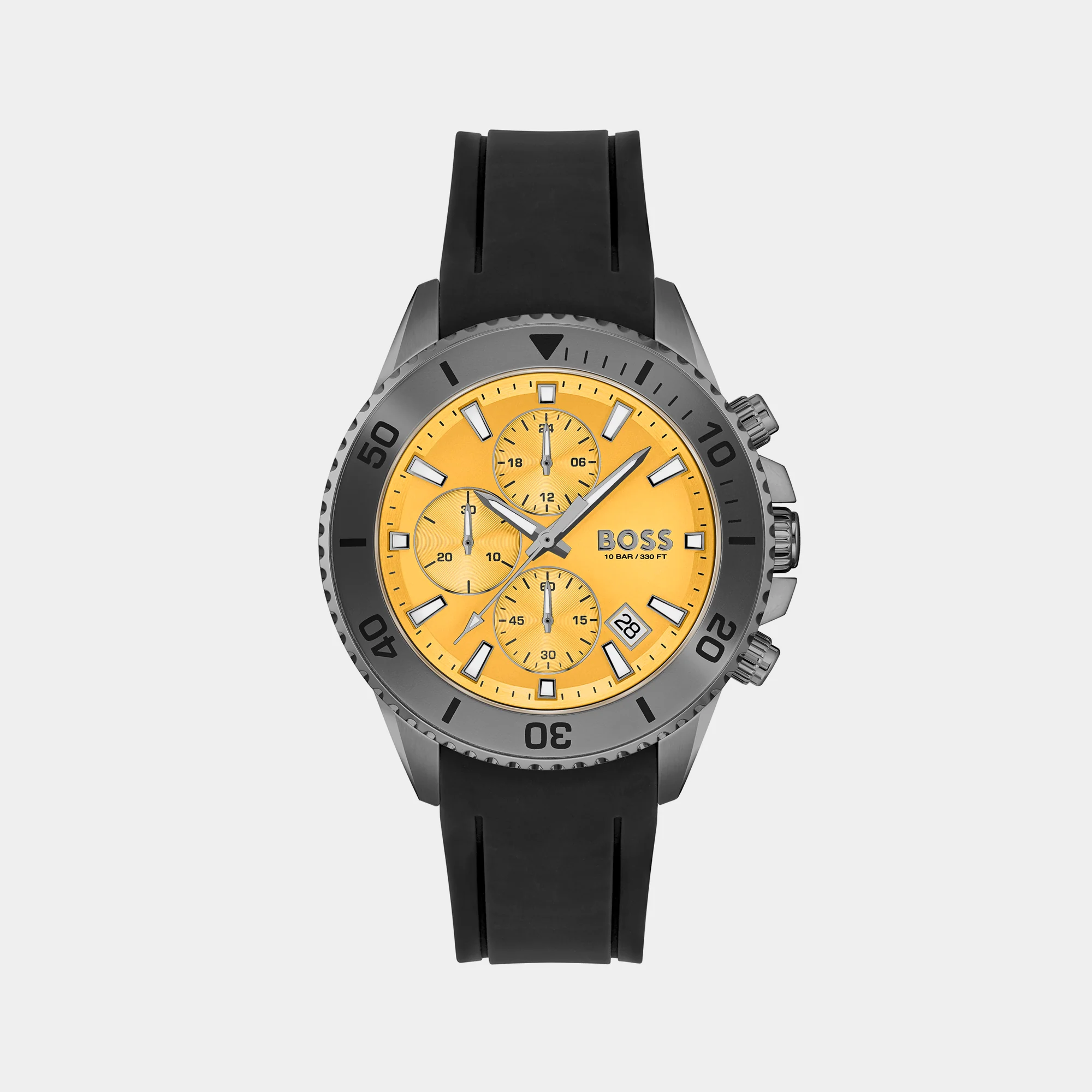 Admiral Men Quartz Yellow Dial Chronograph Silicone Watch 1513968