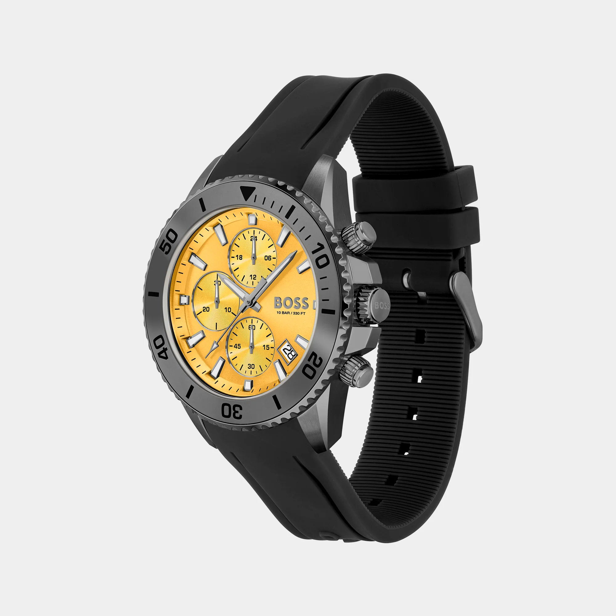 Admiral Men Quartz Yellow Dial Chronograph Silicone Watch 1513968 - Image 2