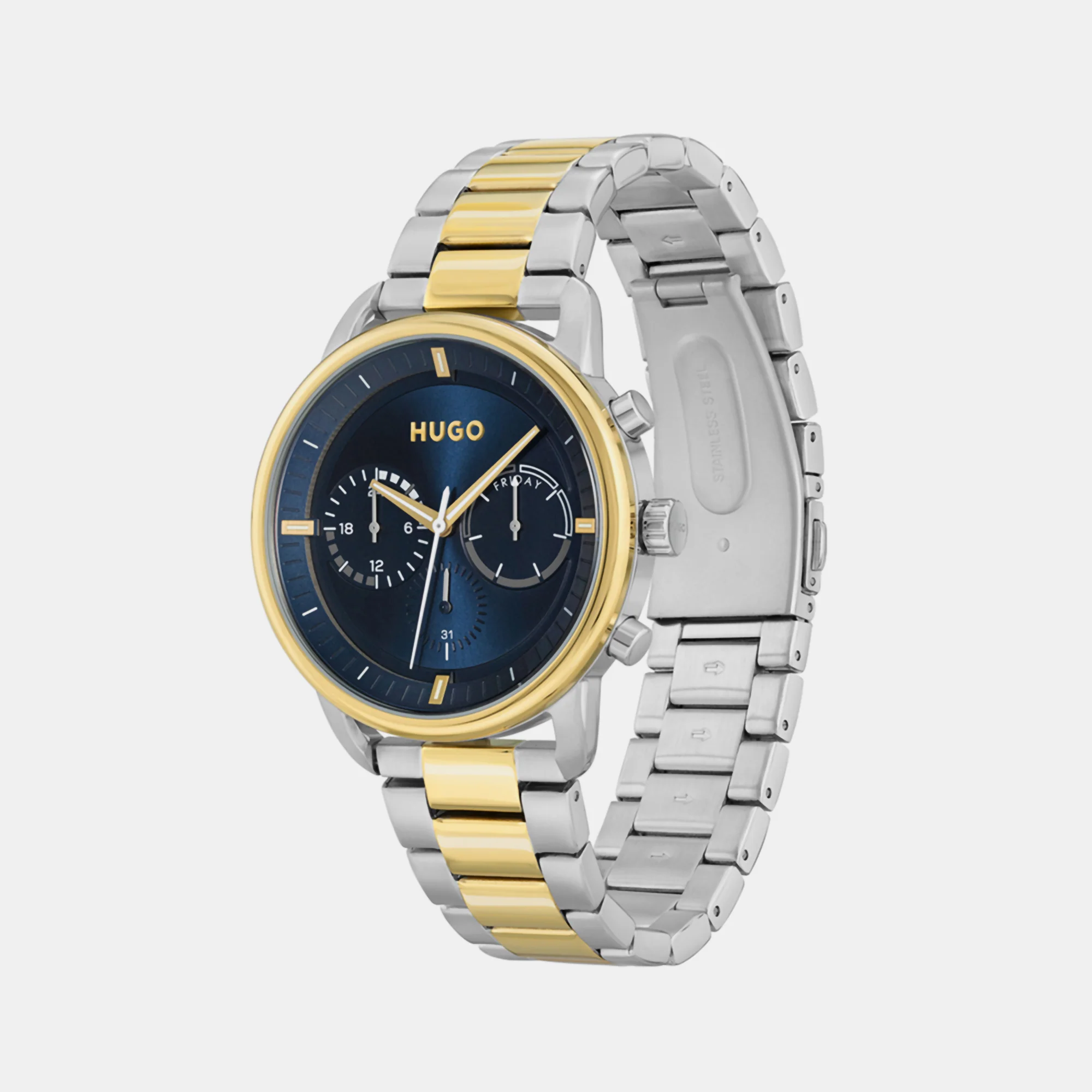 Advise Men Quartz Blue Dial Chronograph Stainless Steel Watch 1530235 - Image 2