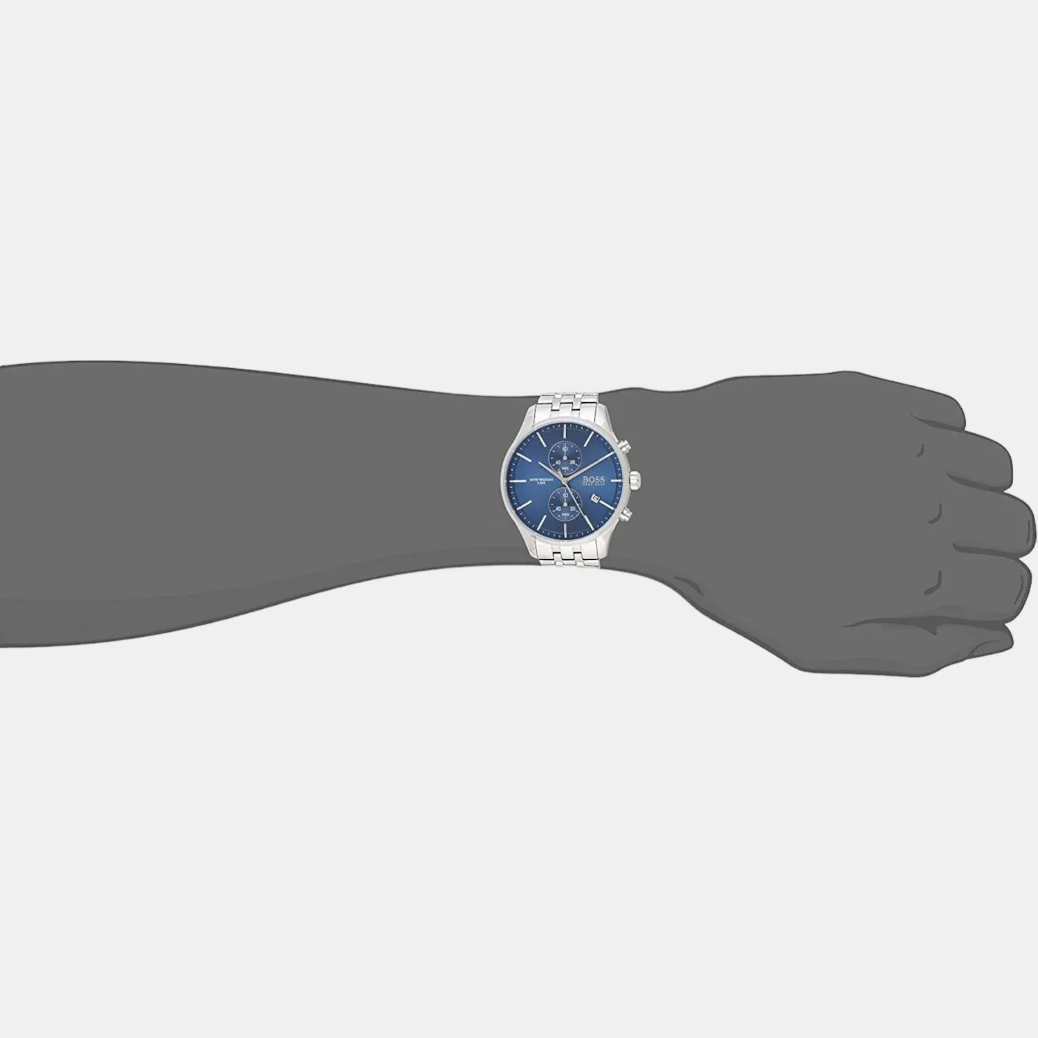 Associate Men Quartz Blue Dial Analog Stainless Steel Watch 1513839 - Image 5