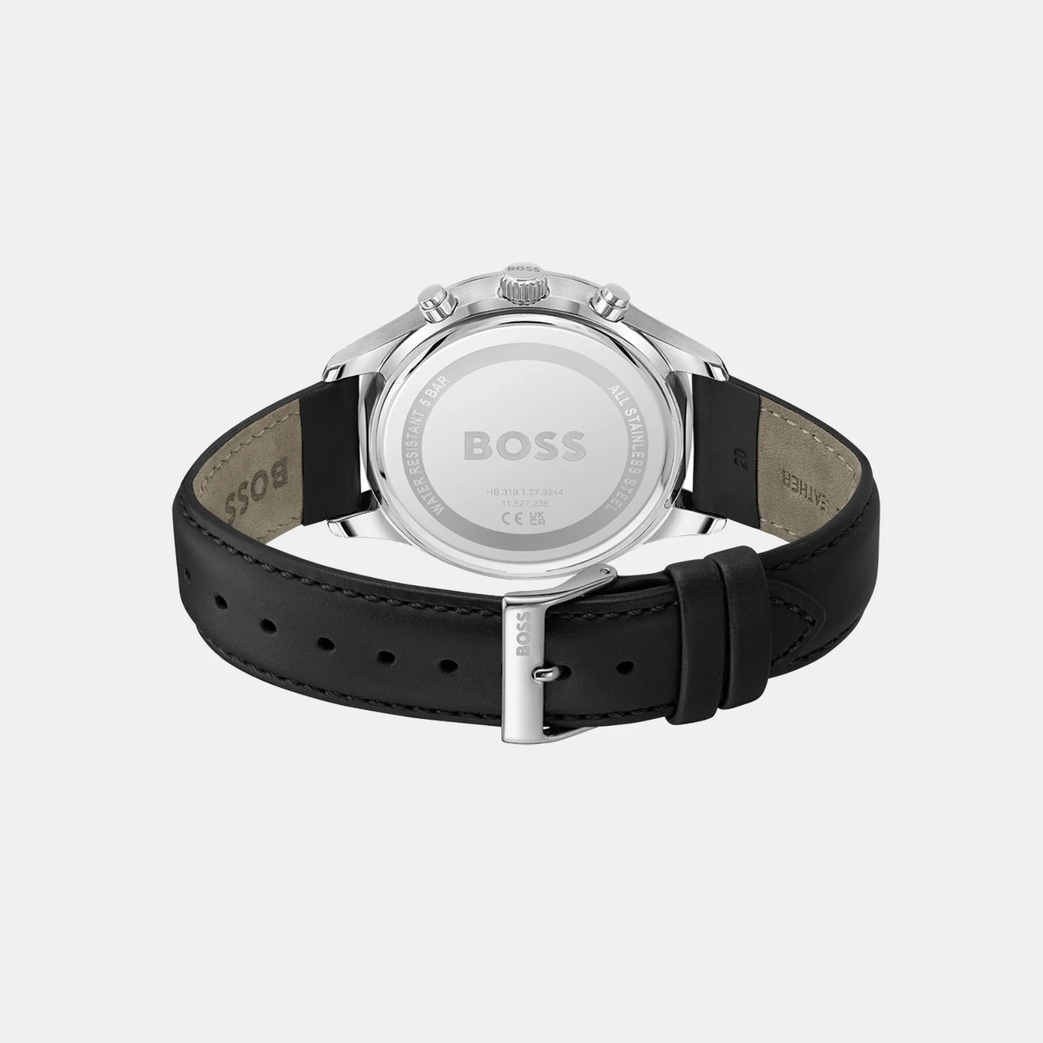 Avery Men Quartz Black Dial Chronograph Leather Watch 1514211 - Image 3
