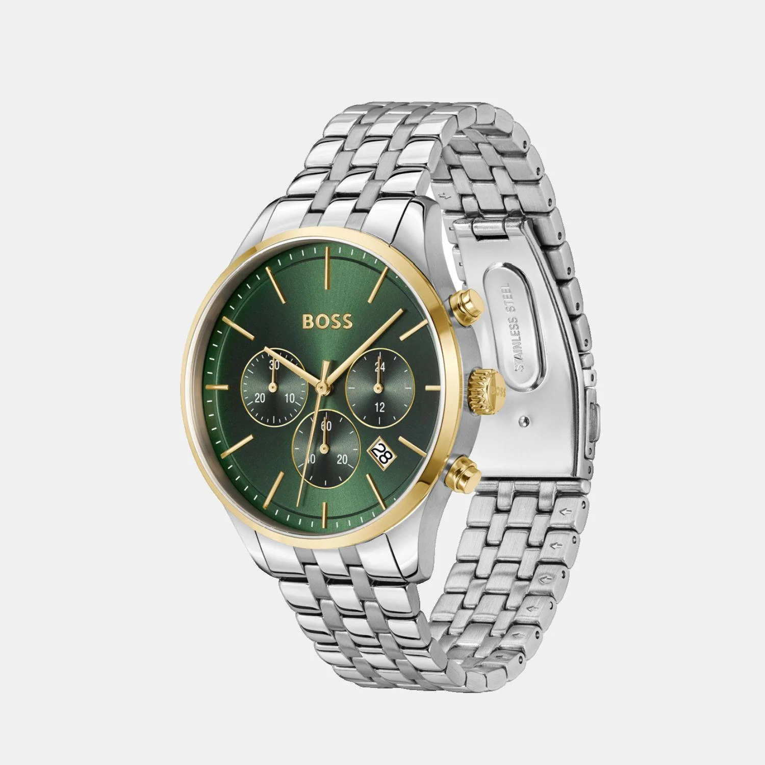 Avery Men Quartz Green Dial Chronograph Stainless Steel Watch 1514159 - Image 2