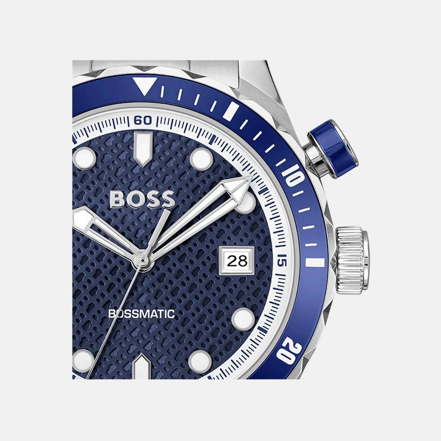 Bossmatic Men Automatic Blue Dial Analog Stainless Steel Watch 1514177 - Image 3