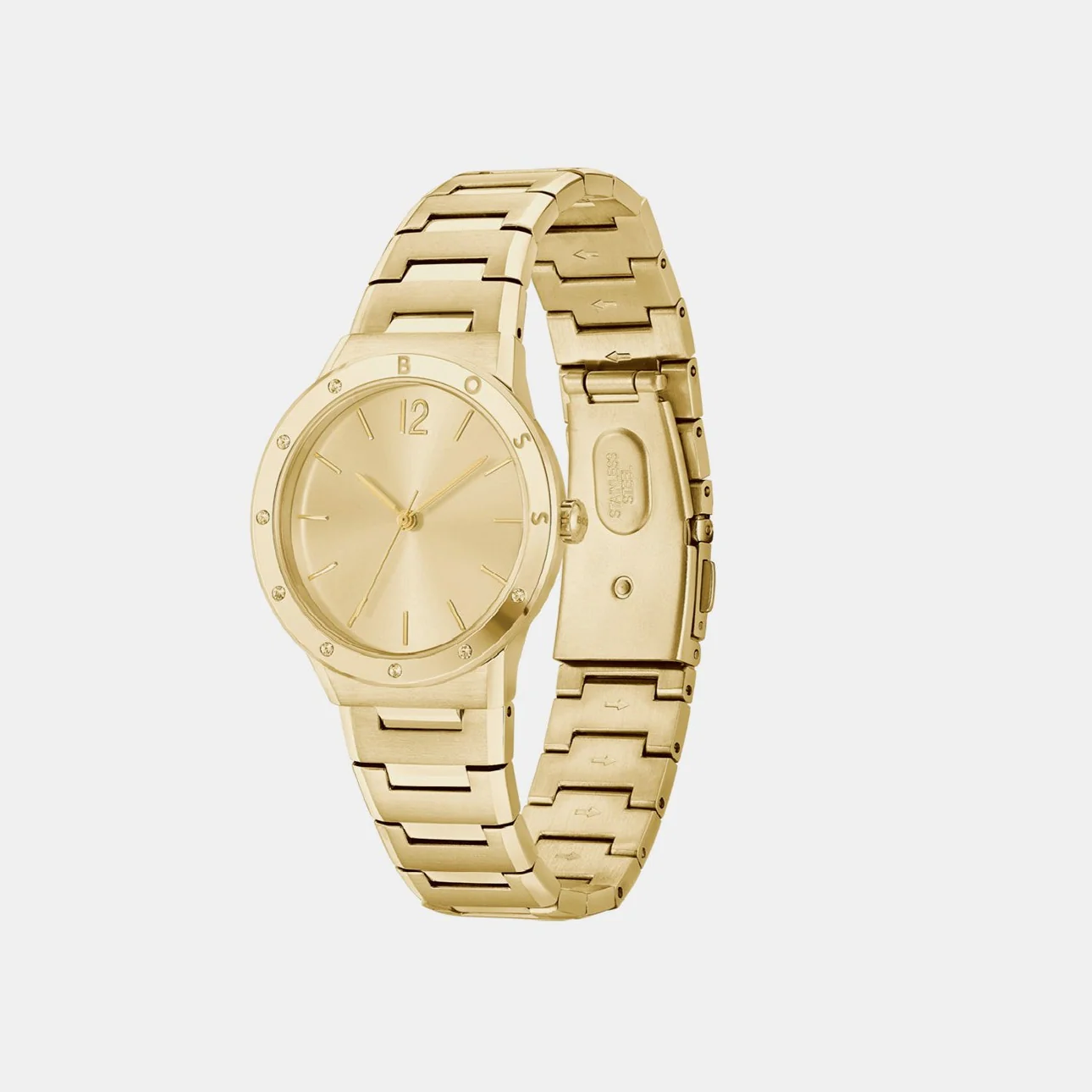 Breath Women Quartz Gold Dial Analog Stainless Steel Watch 1502715 - Image 3