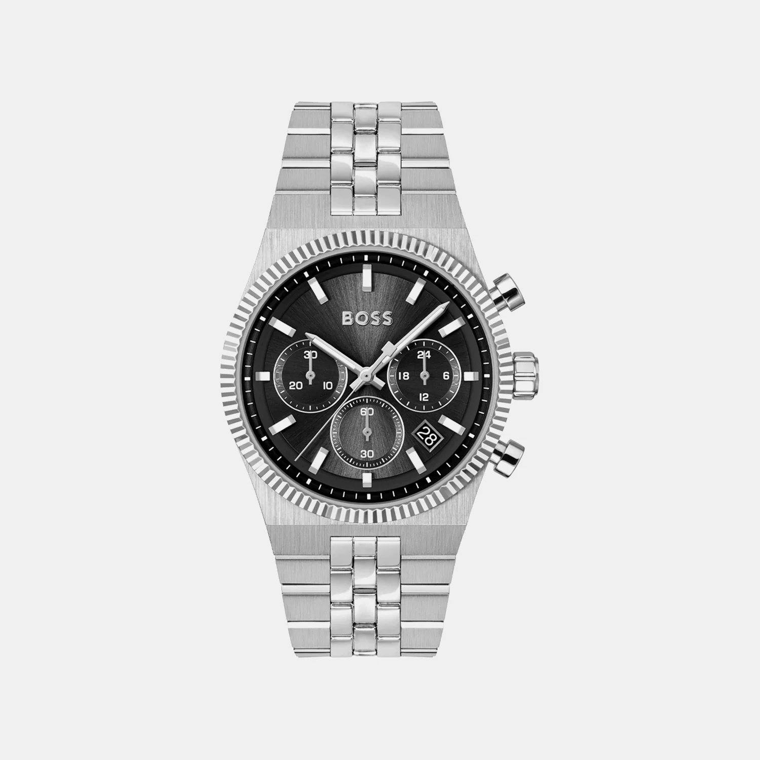 Candor Men Quartz Black Dial Chronograph Stainless Steel Watch 1514307