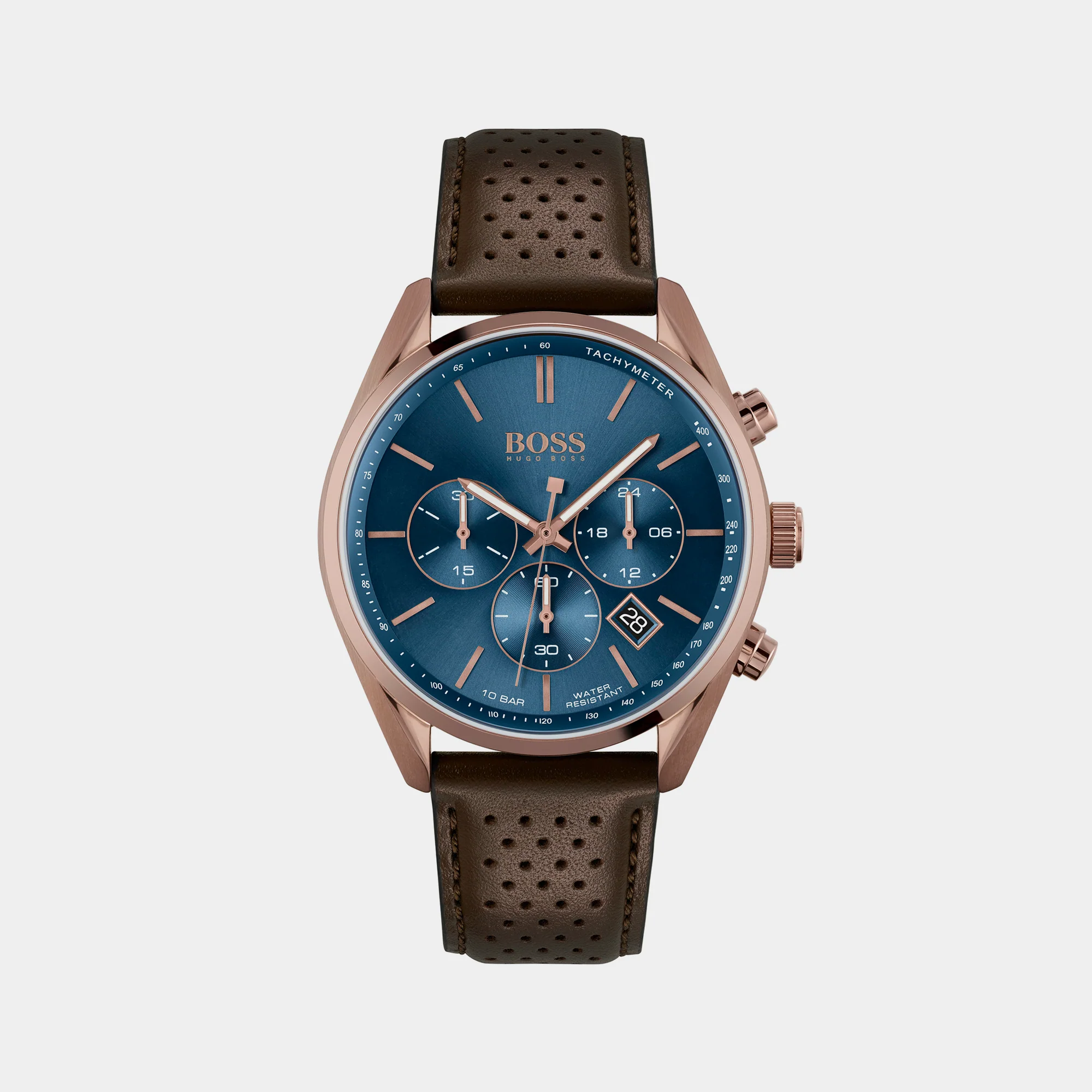 Champion Men Quartz Blue Dial Chronograph Leather Watch 1513817
