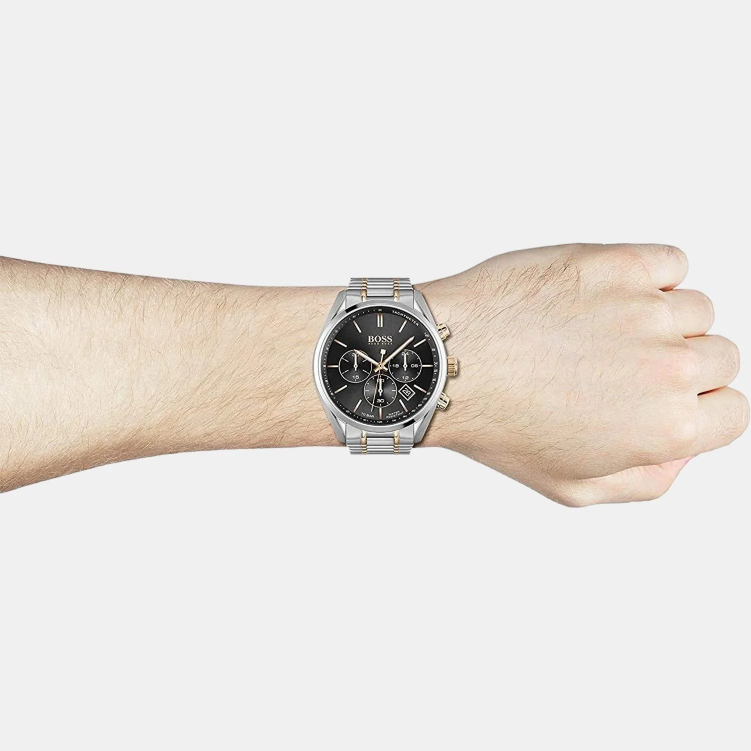 Champion Unisex Quartz Black Dial Chronograph Stainless Steel Watch 1513819 - Image 4