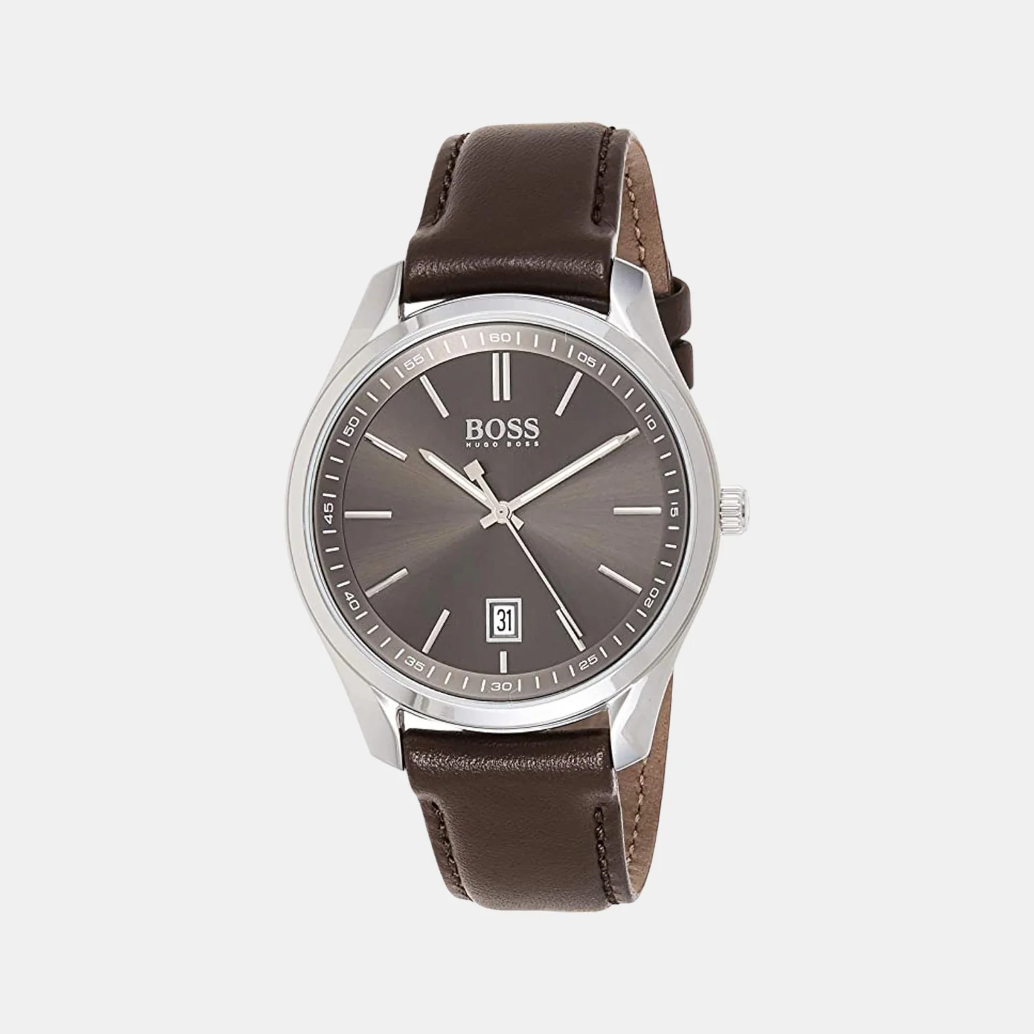 Circuit Men Quartz Grey Dial Analog Leather Watch 1513726