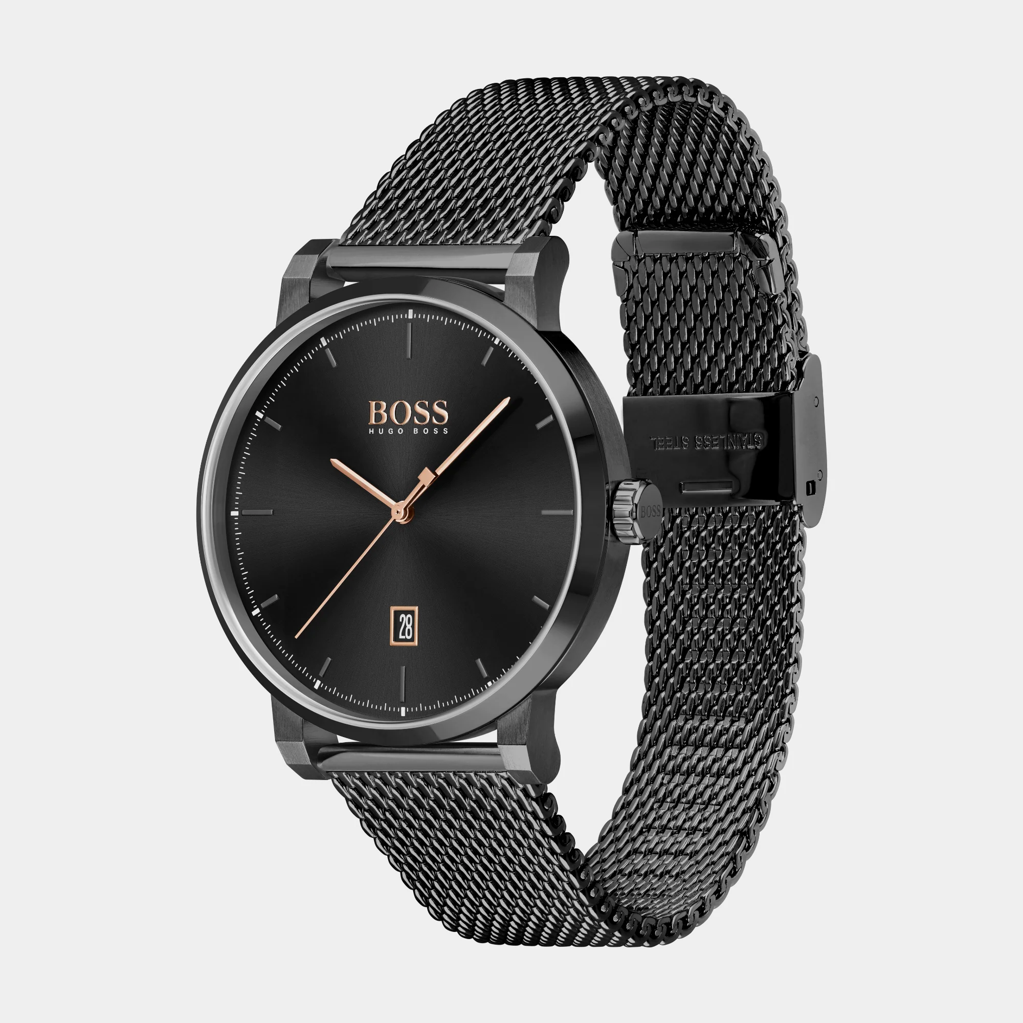 Confidence Men Quartz Black Dial Analog Mesh Watch 1513810 - Image 3