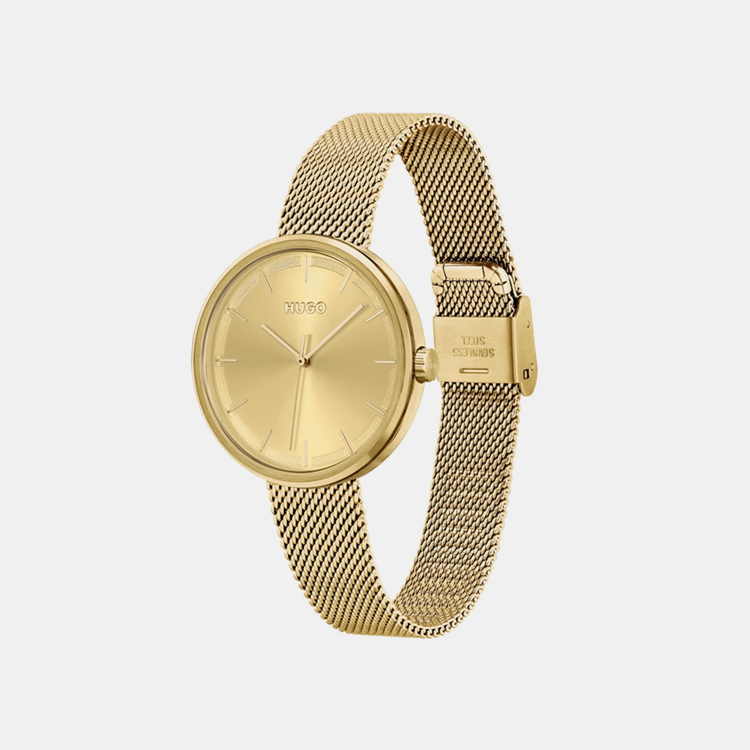 Crush Women Quartz Gold Dial Analog Mesh Watch 1540122 - Image 3