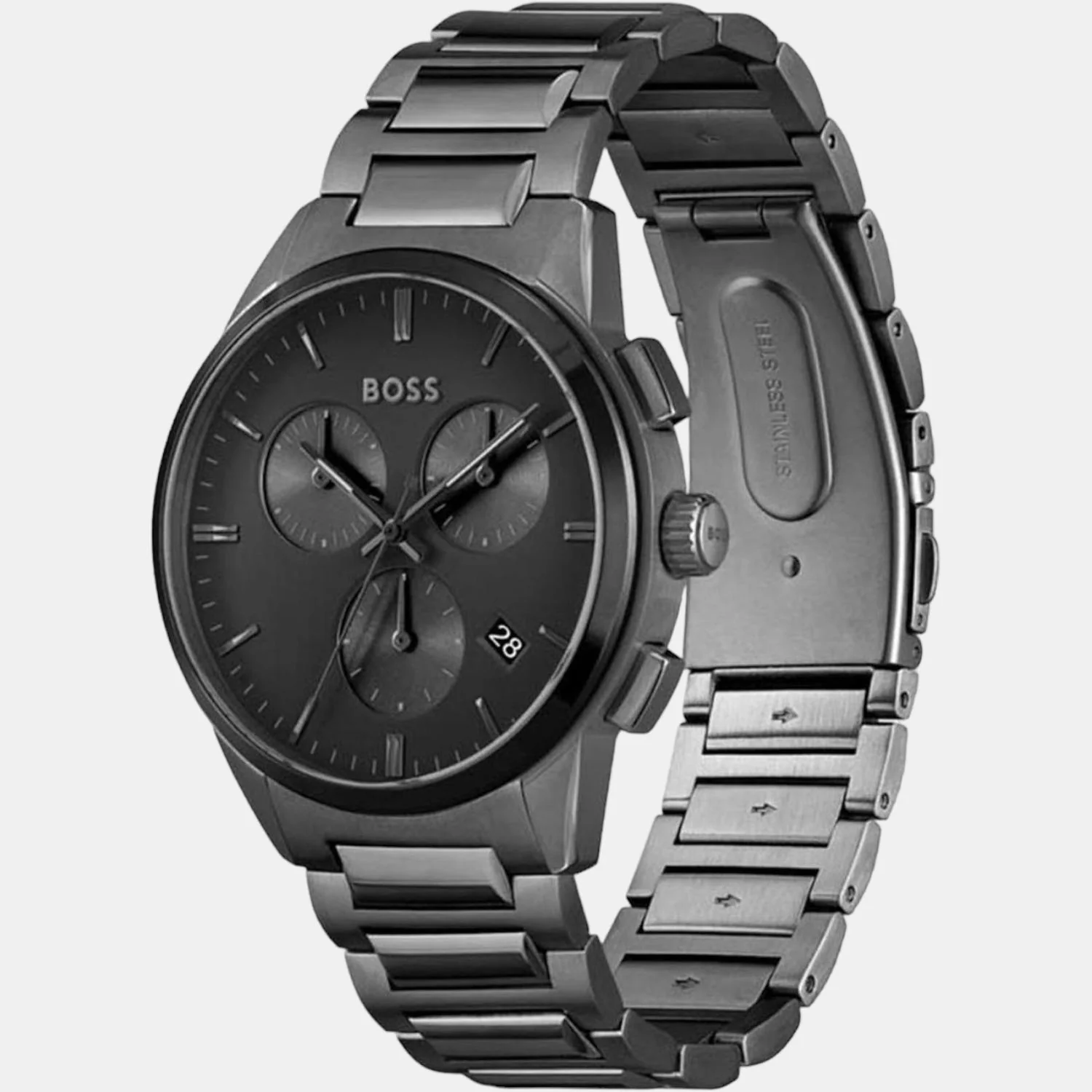 Dapper Men Quartz Black Dial Chronograph Stainless Steel Watch 1513929 - Image 3