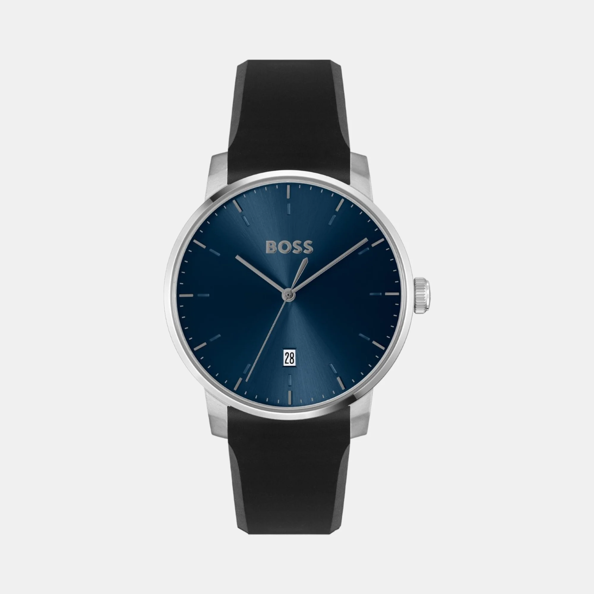 Dean Men Quartz Blue Dial Analog Silicone Watch 1514131