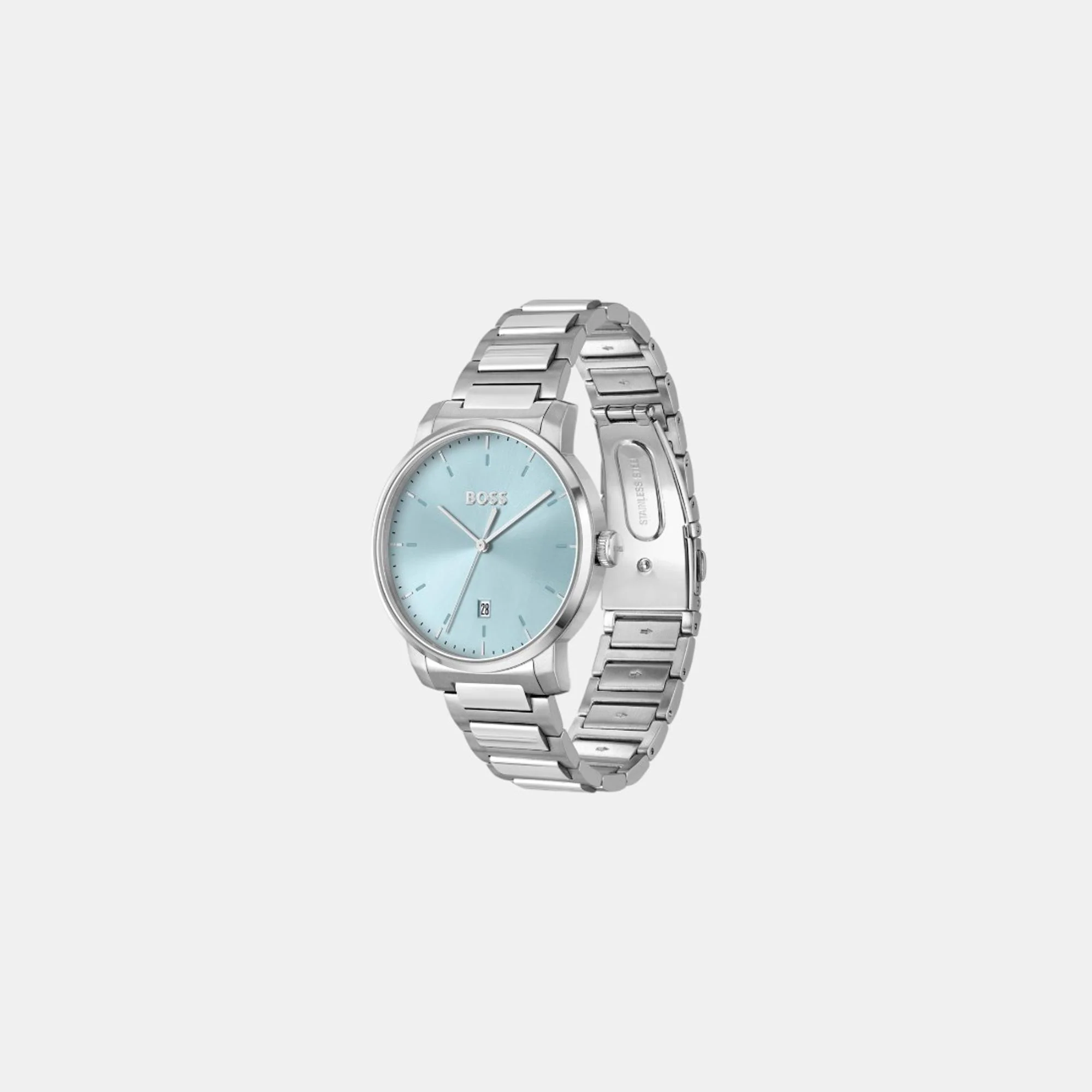 Dean Men Quartz Light Blue Dial Analog Stainless Steel Watch 1514132 - Image 2