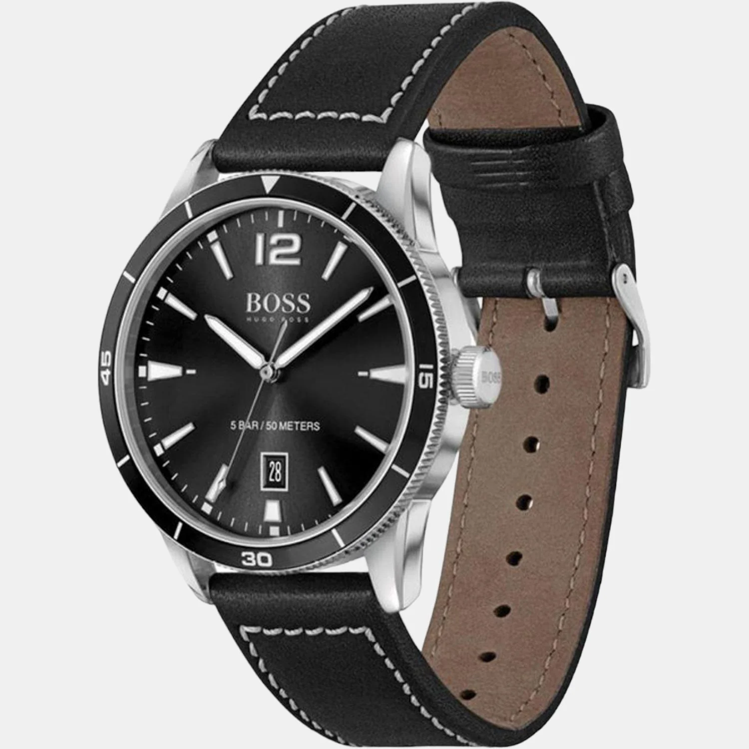 Drifter Men Quartz Black Dial Analog Leather Watch 1570125 - Image 4