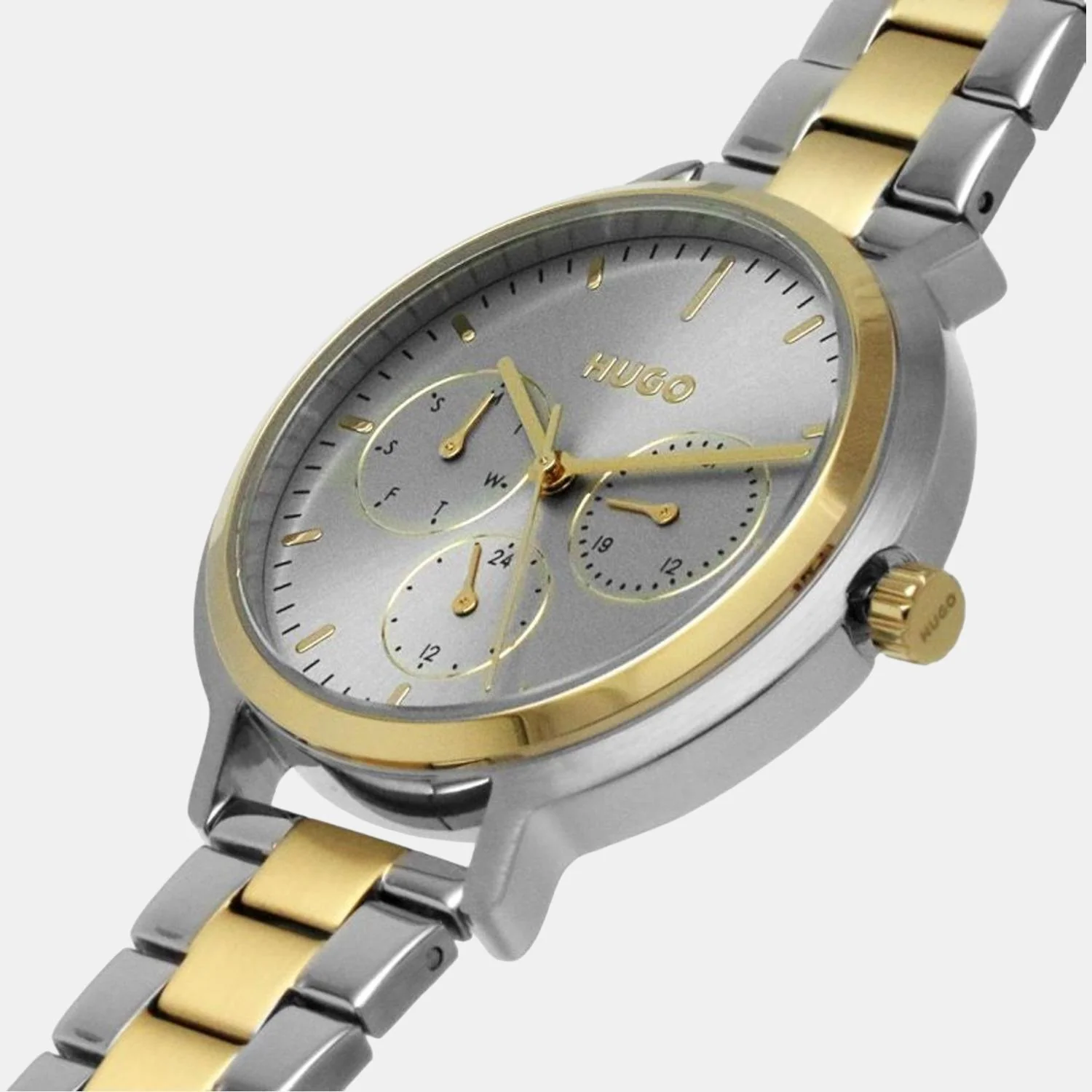 Edgy Women Quartz Grey Dial Chronograph Stainless Steel Watch 1540112 - Image 6